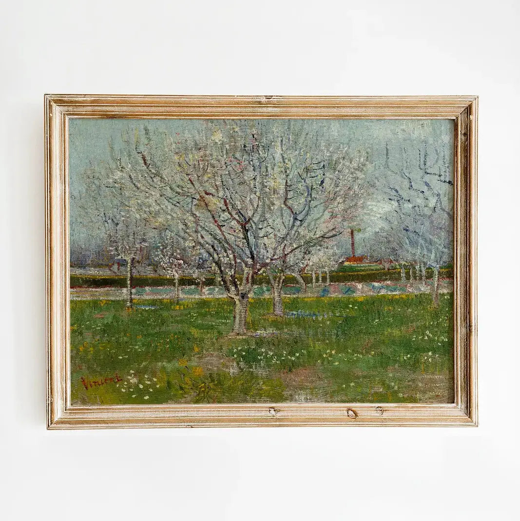 Vincent van Gogh - Orchard in Blossom #60 a beautiful painting reproduction printed by GalleryInk.Art
