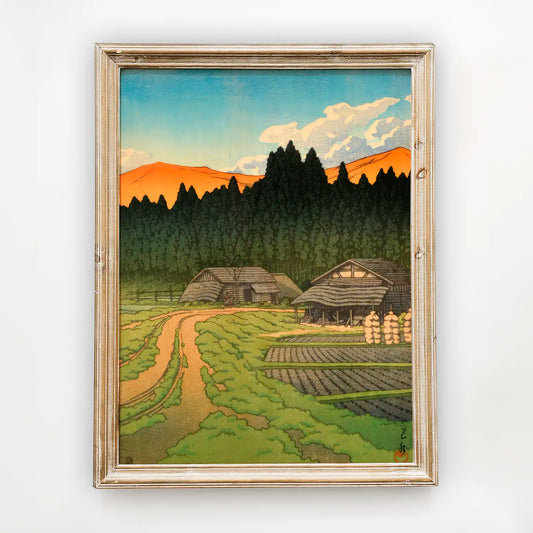 Hasui Kawase - Nakayama Plain, Miyagi Prefecture #132 a beautiful painting reproduction by GalleryInk.Art