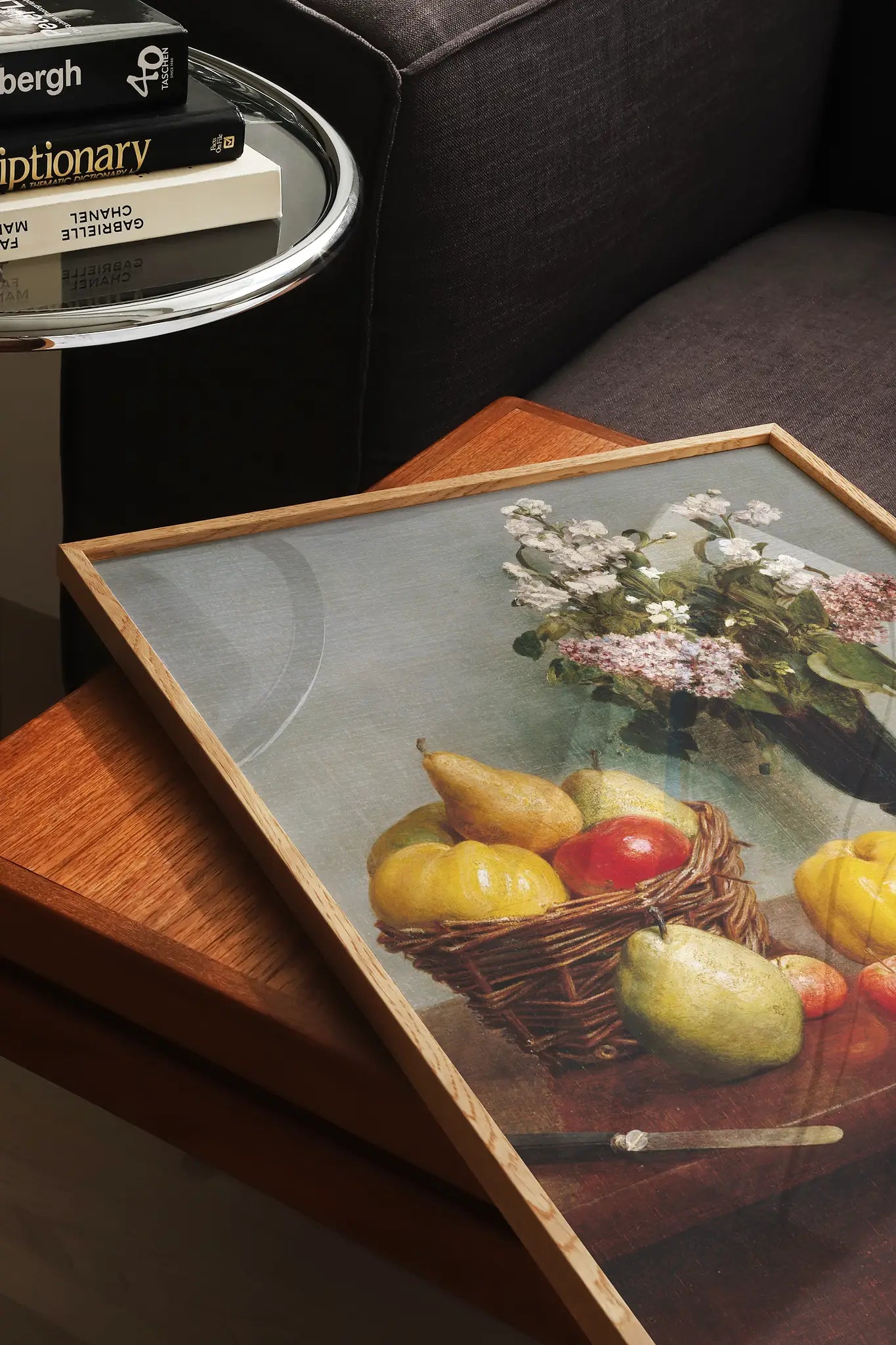 Henri Fantin-Latour - Still Life with Flowers and Fruit #54 a beautiful painting reproduction printed by GalleryInk.Art, a store providing still life wall art prints