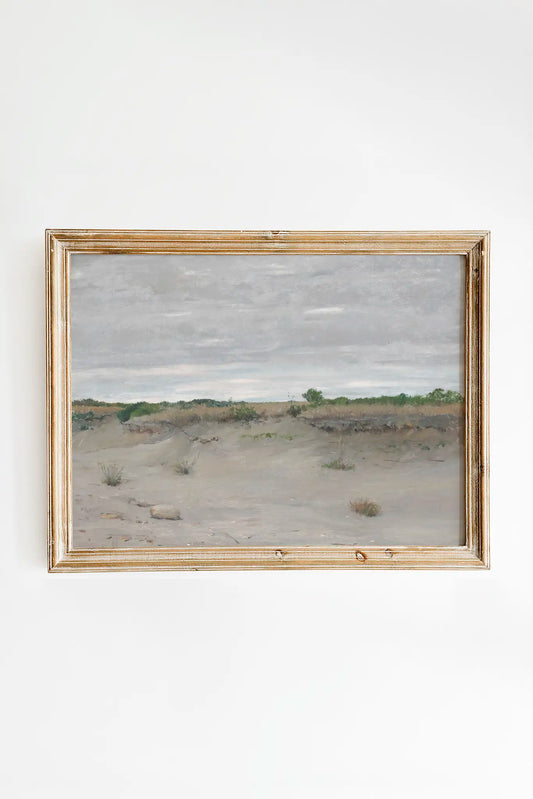 William Merritt Chase - Wind-Swept Sands #21 a beautiful seascape painting reproduction printed by GalleryInk.Art
