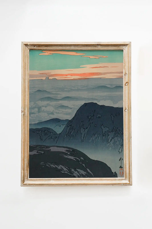 Hiroshi Yoshida - Sunrise at Eboshidake, from the series, Twelve Scenes in the Japan Alps, Taisho era #76 a beautiful painting reproduction by GalleryInk.Art