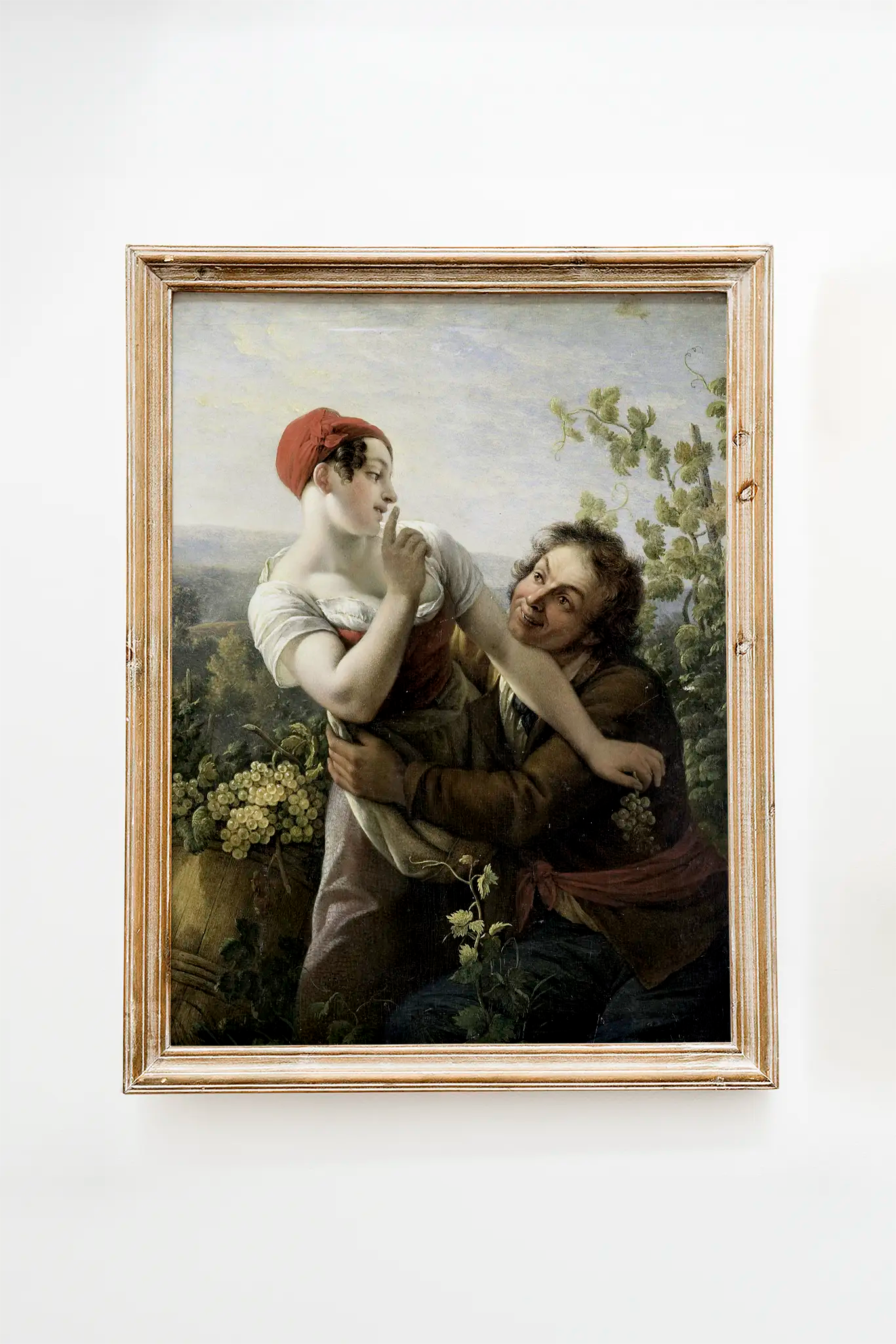 Peter Paul Joseph Noël - The Impassioned Grape Picker #44 painting reproduction printed by GalleryInk.Art, a store providing vintage and romantic wall art prints