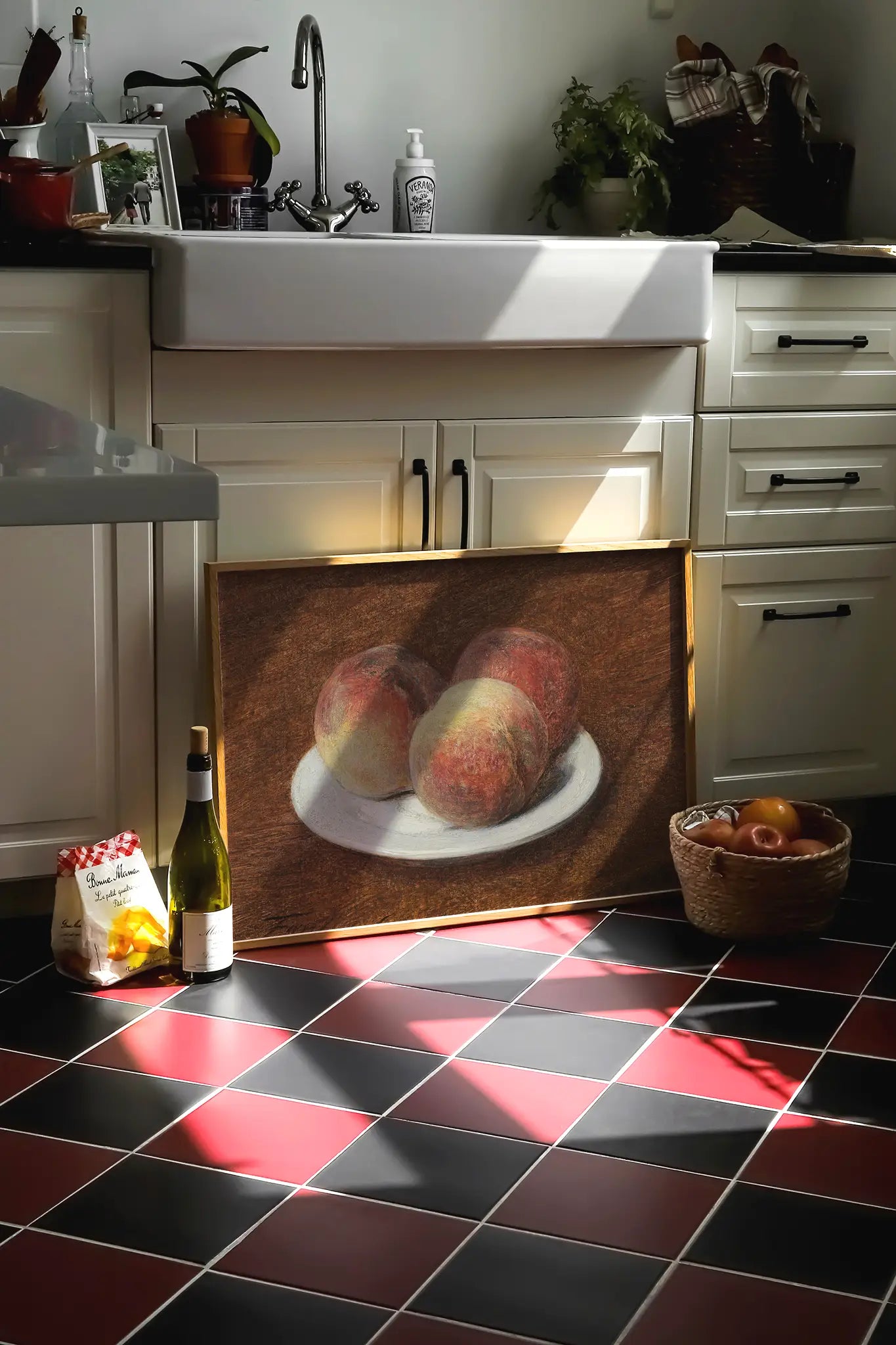 Henri Fantin-Latour - Three Peaches on a Plate #61 a beautiful winter painting reproduction printed by GalleryInk.Art