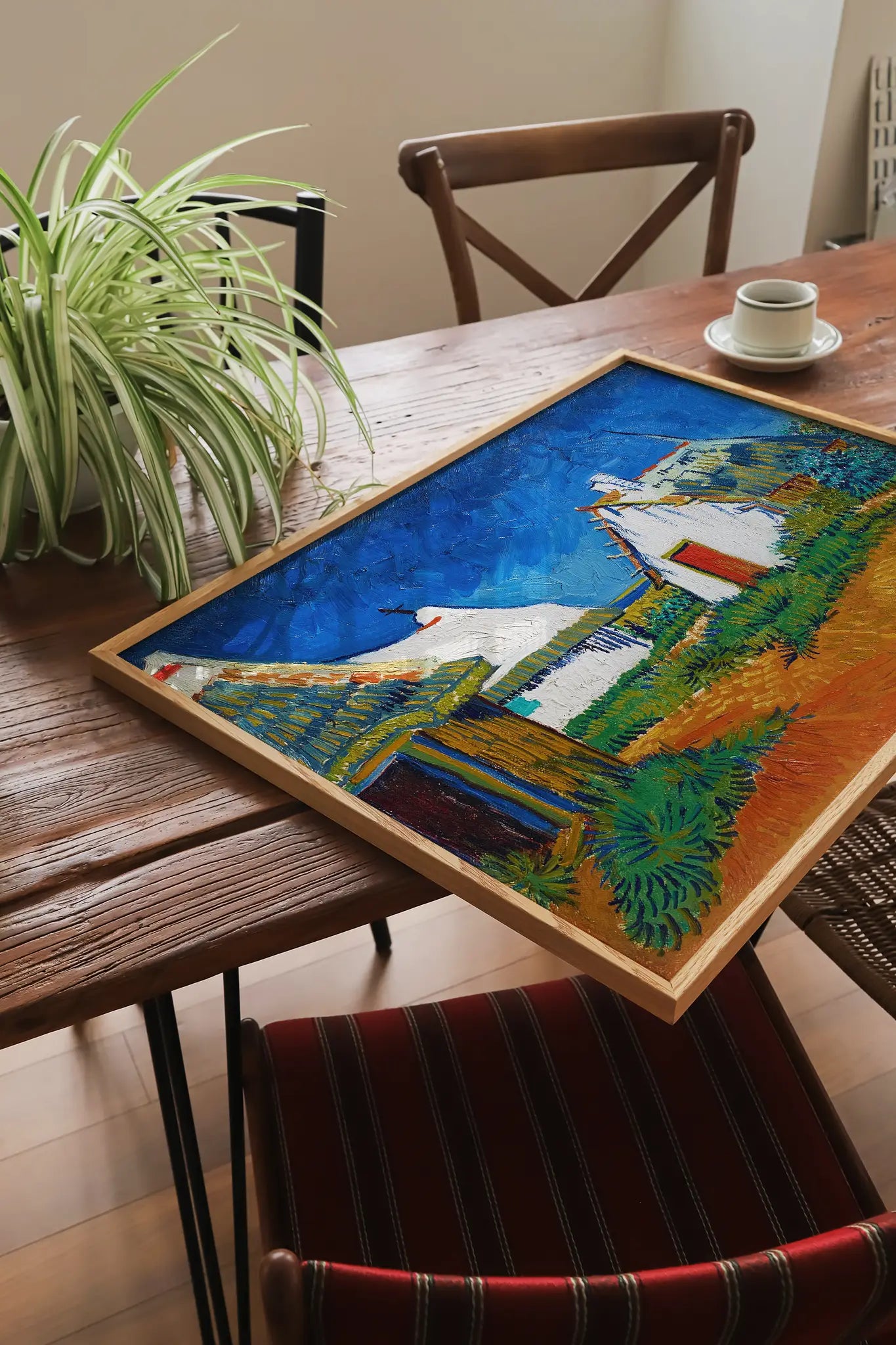 Vincent van Gogh - Three white cottages in Saintes-Maries #129 vintage print by GalleryInk.Art