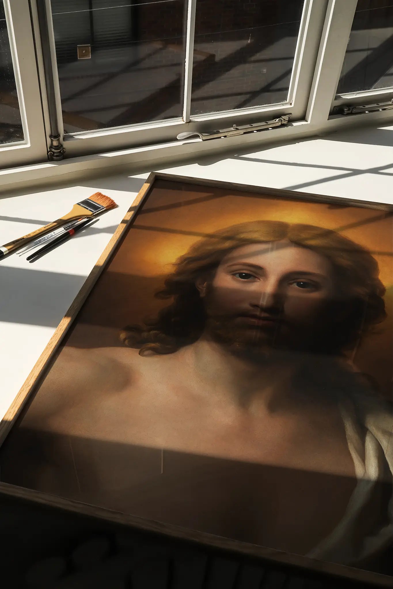 Anton Raphael Mengs - Salvator Mundi #11 a beautiful painting reproduction printed by GalleryInk.Art, a store providing religious wall art prints
