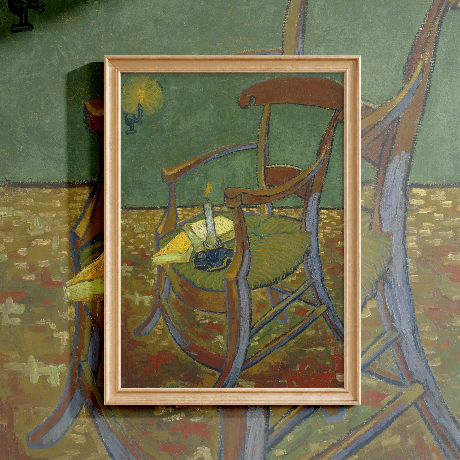 Vincent Van Gogh - Gauguin’s Chair #114 a beautiful painting reproduction by GalleryInk.Art
