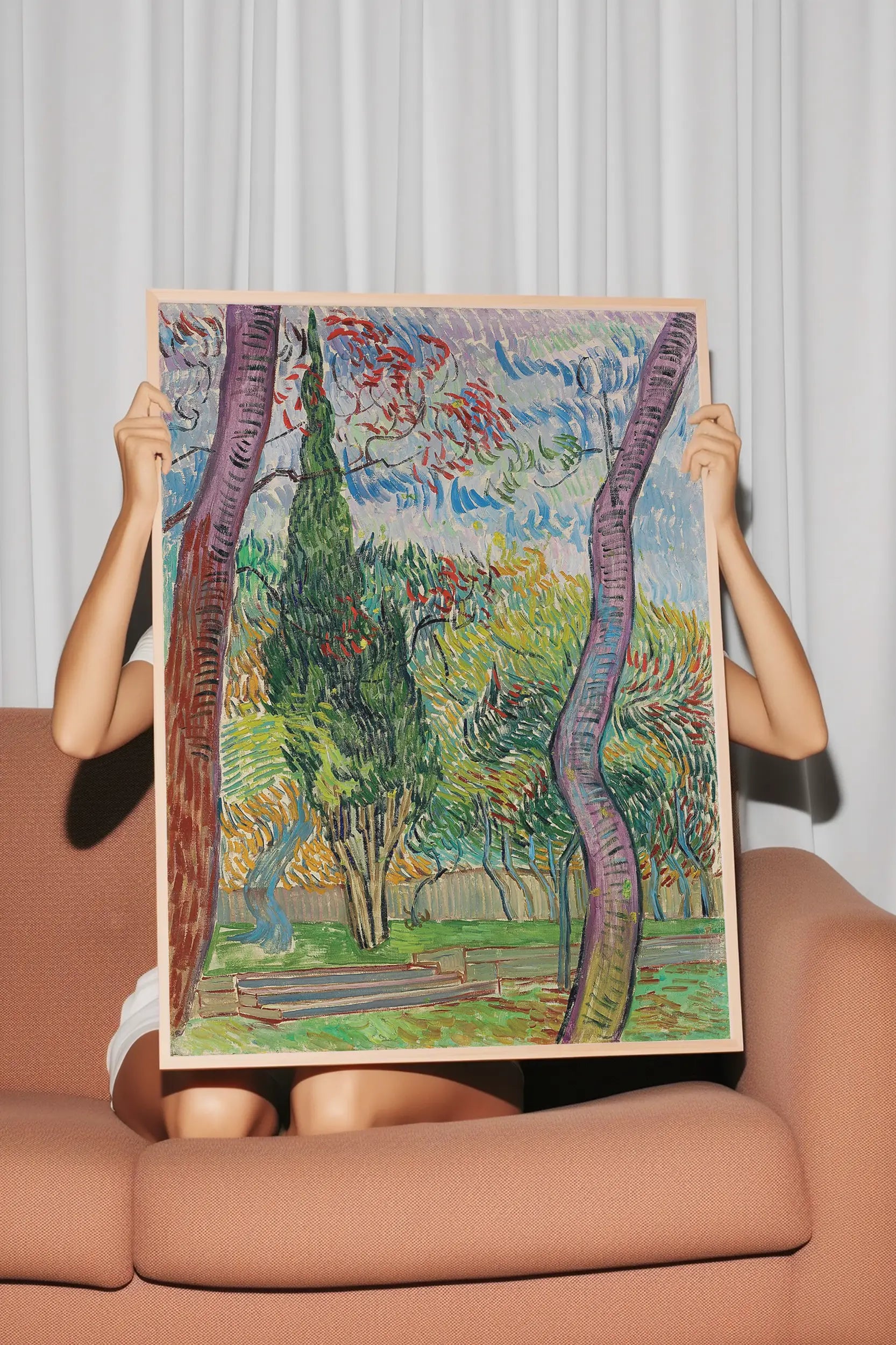 Vincent Van Gogh - Parc de l’hôpital Saint-Paul #93 a beautiful painting reproduction by GalleryInk.Art