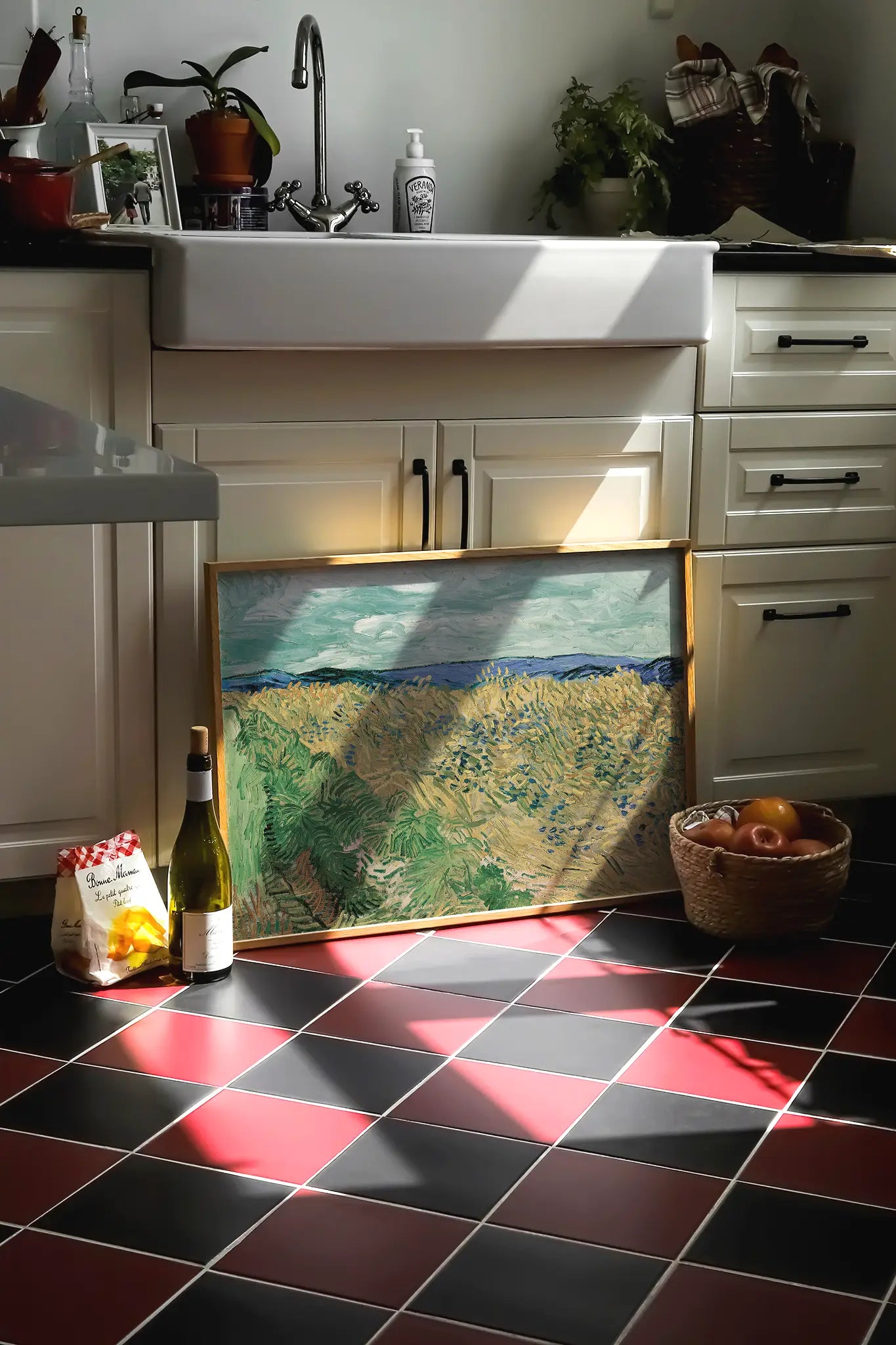 Vincent van Gogh - Wheatfield With Cornflowers #133 vintage print by GalleryInk.Art