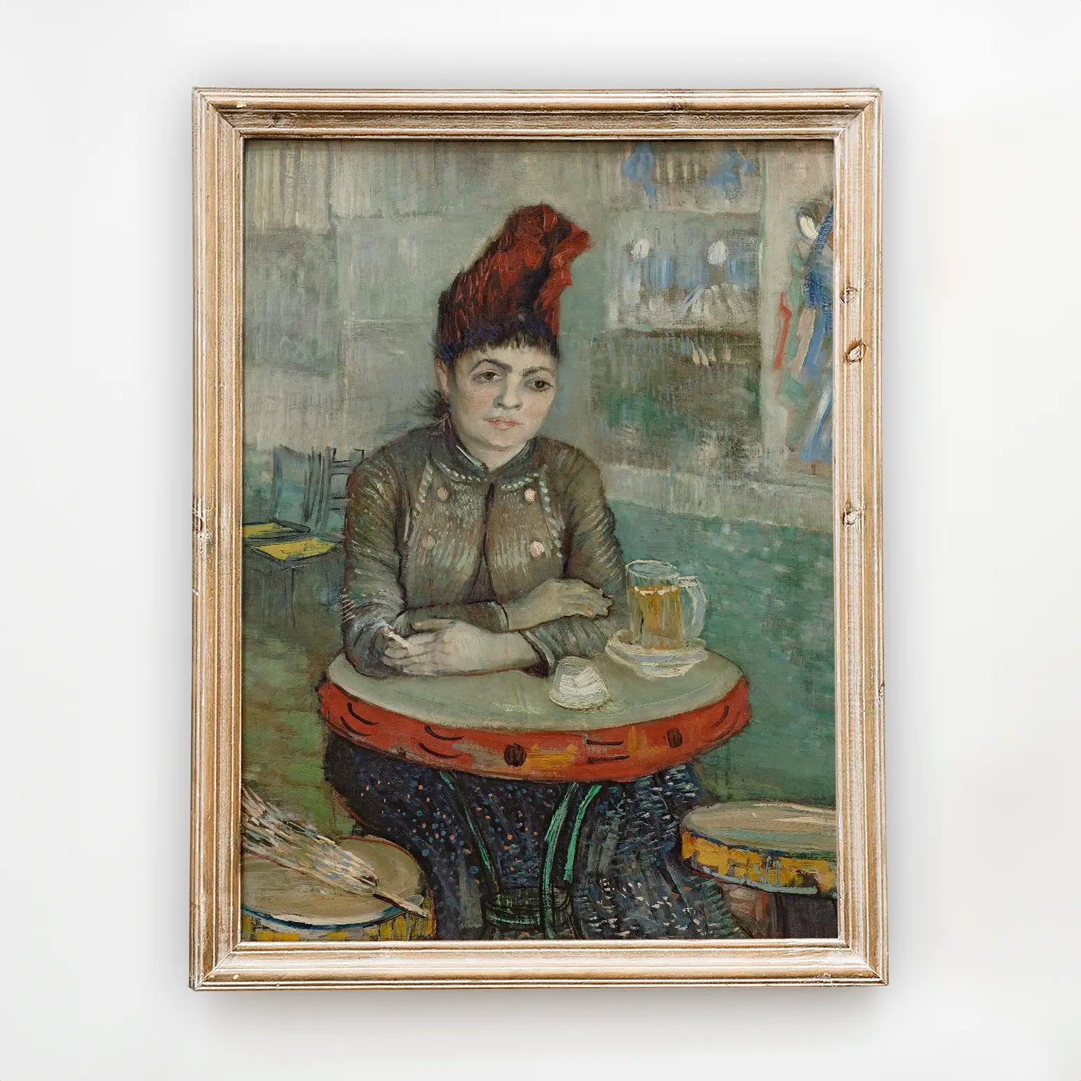 Vincent Van Gogh - In the café Agostina Segatori in Le tambourin #181 a beautiful painting reproduction by GalleryInk.Art