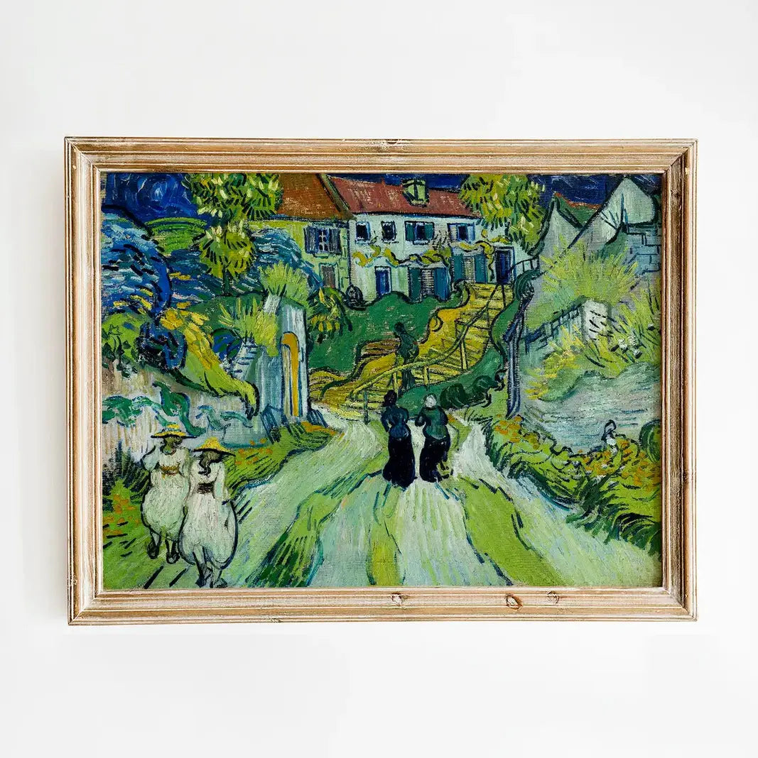 Vincent van Gogh - Stairway at Auvers #20 vintage print by GalleryInk.Art