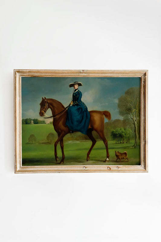 George Stubbs - The Countess of Coningsby #1 a beautiful painting reproduction printed by GalleryInk.Art, a store providing equestrian wall art prints