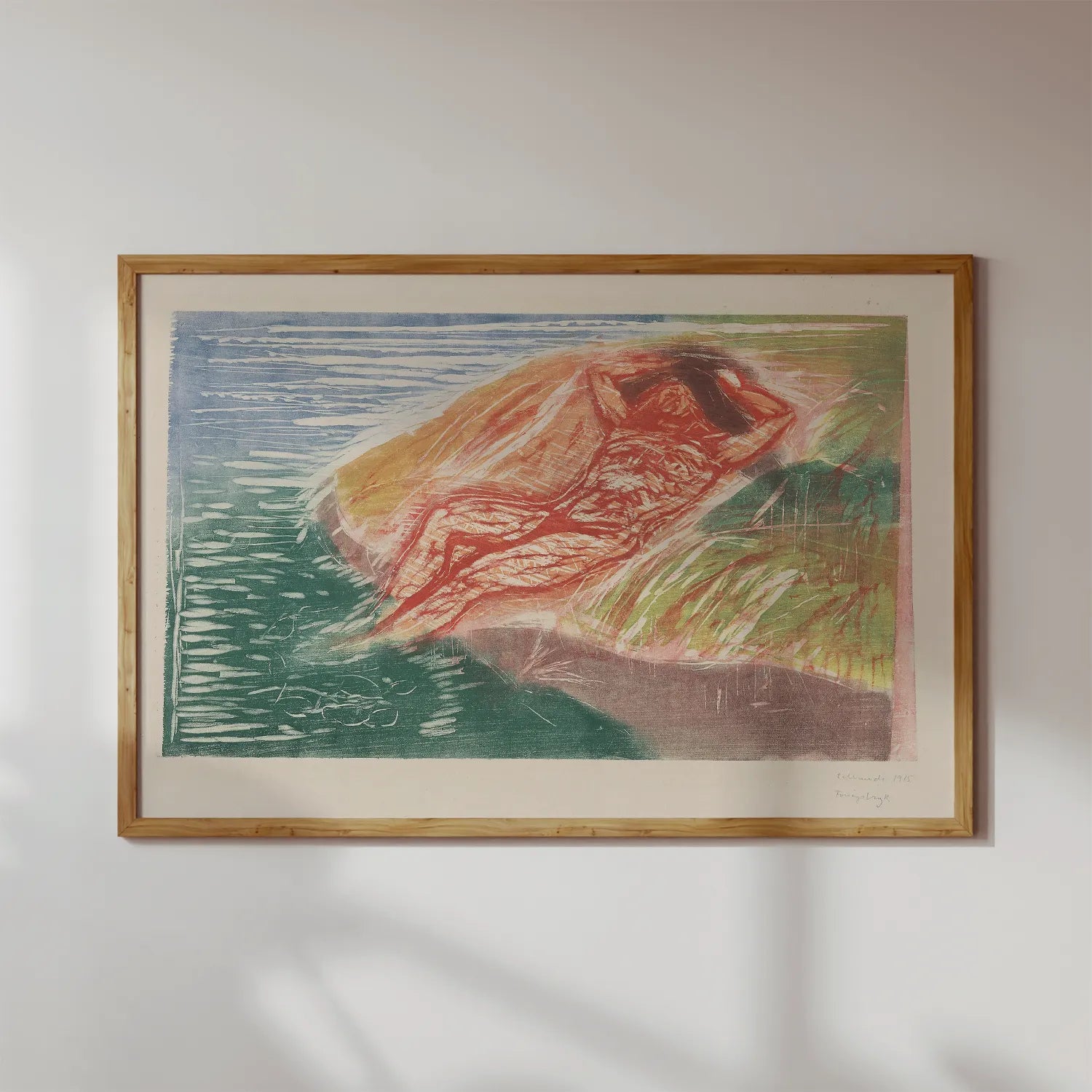 Edvard Munch - Sunbathing I #7 a beautiful painting reproduction by GalleryInk.Art