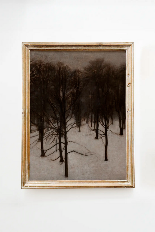 Vilhelm Hammershoi - Sondermarken Park in winter #1 a beautiful winter painting reproduction printed by GalleryInk.Art