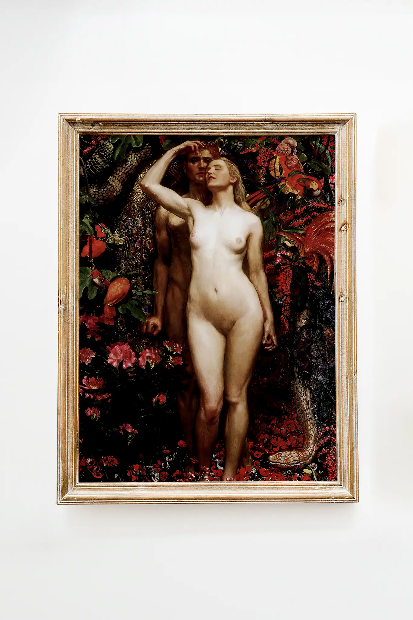 Byam Shaw - The Woman, The Man And The Serpent #15 a beautiful painting reproduction printed by GalleryInk.Art, a store providing religious wall art prints