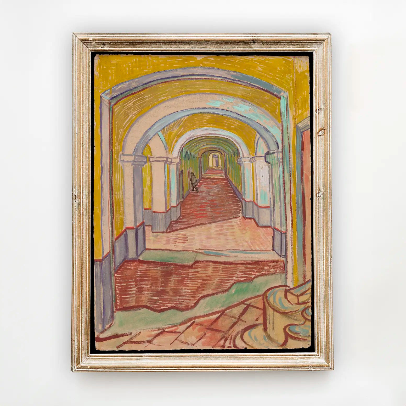Vincent Van Gogh - Corridor in the Asylum #113 a beautiful painting reproduction by GalleryInk.Art