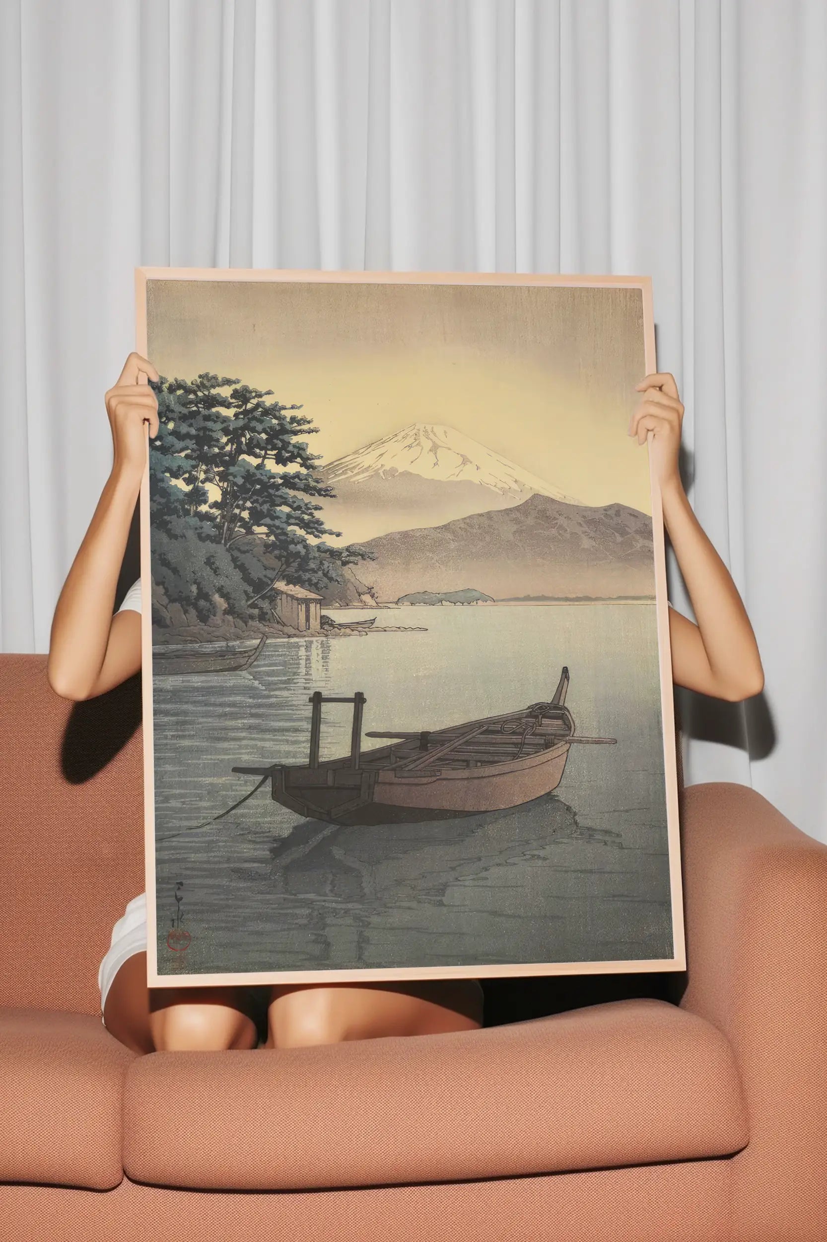 Hasui Kawase - Nagahama Beach in Mito #130 a beautiful painting reproduction by GalleryInk.Art