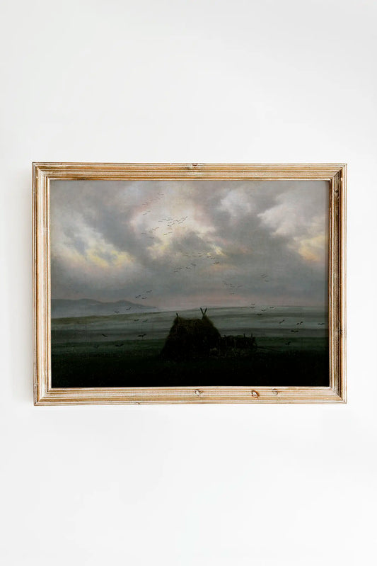 Caspar David Friedrich - Waft of Mist #142 a beautiful seascape painting reproduction printed by GalleryInk.Art