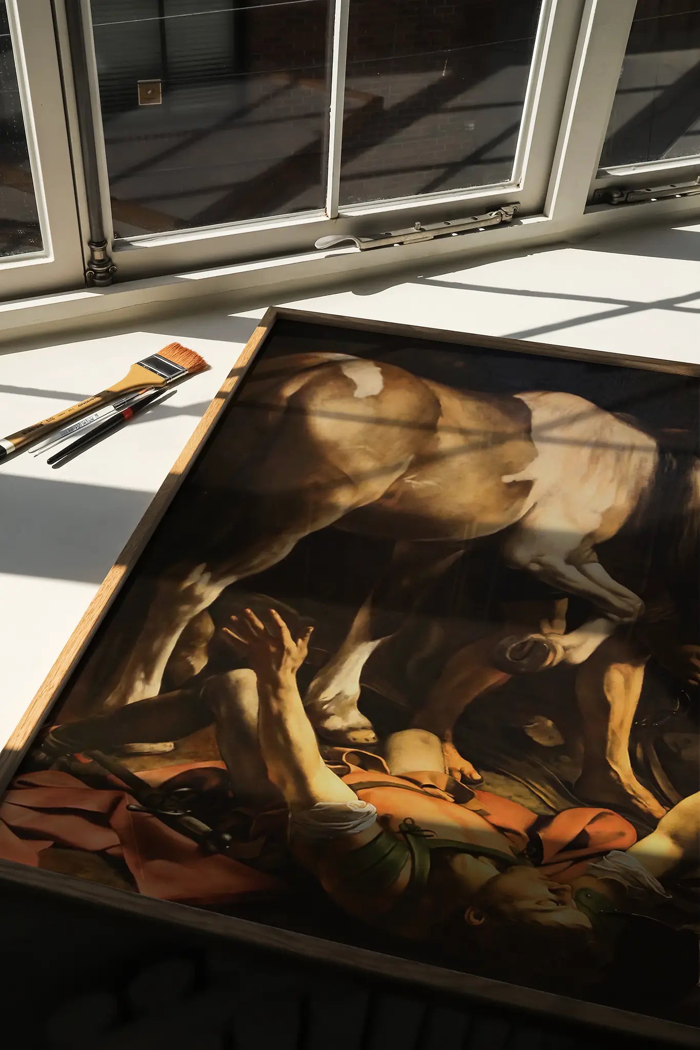 Caravaggio - Conversion of Saint Paul #41 a beautiful painting reproduction by GalleryInk.Art