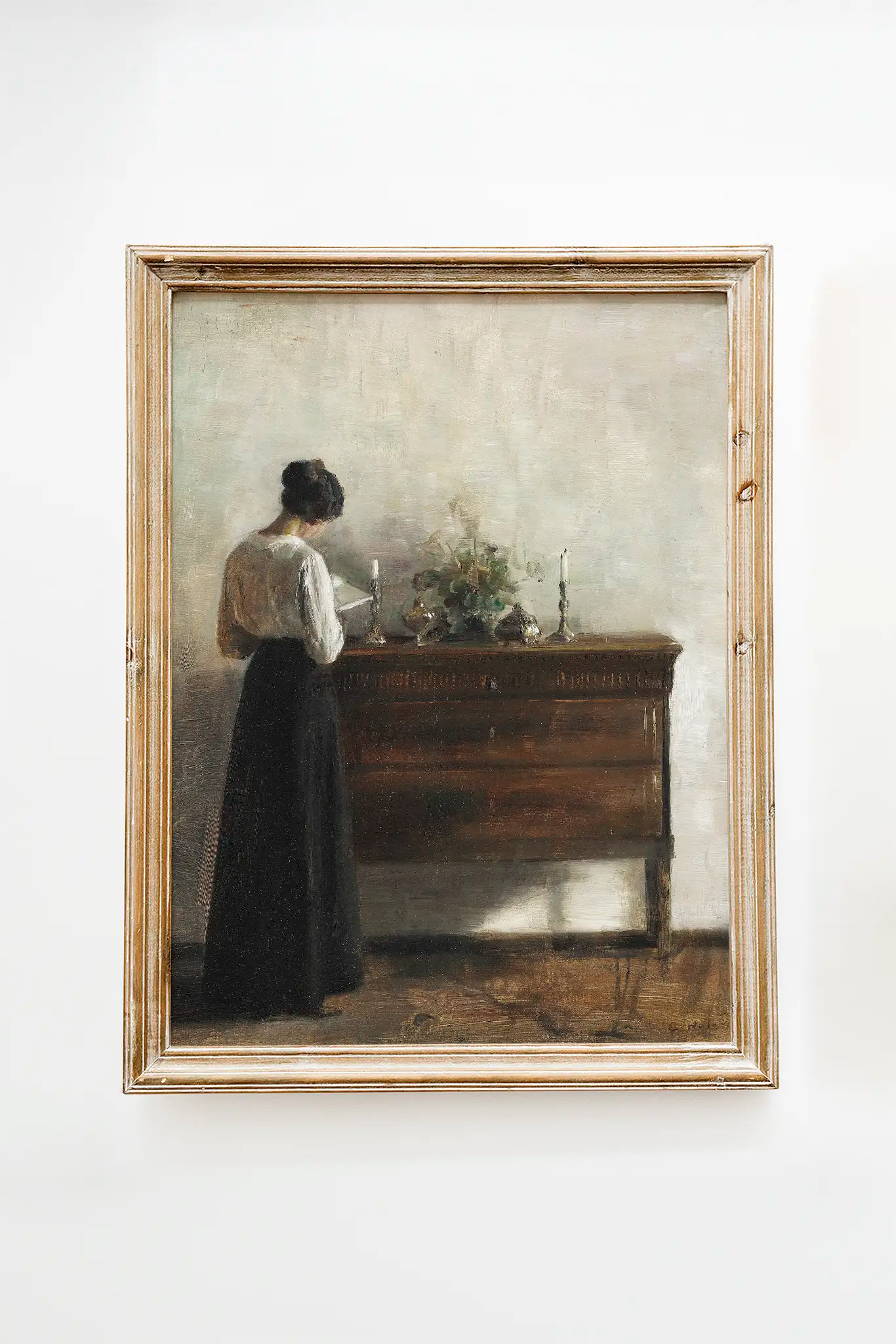 Carl Holsoe - Interior With the Artist's Wife #5 poster print