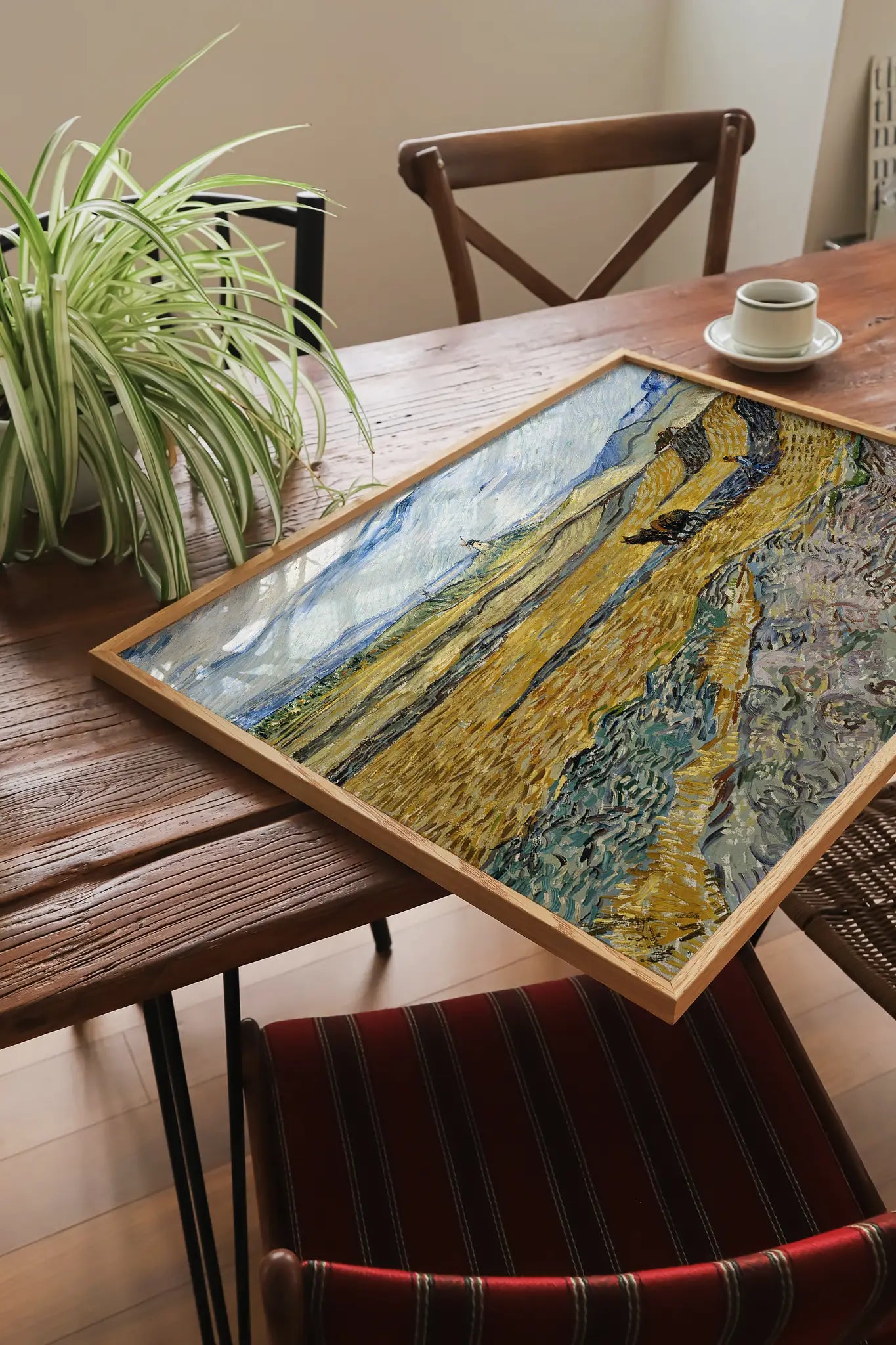 Vincent van Gogh - Enclosed Field with Ploughman #59 a beautiful painting reproduction printed by GalleryInk.Art