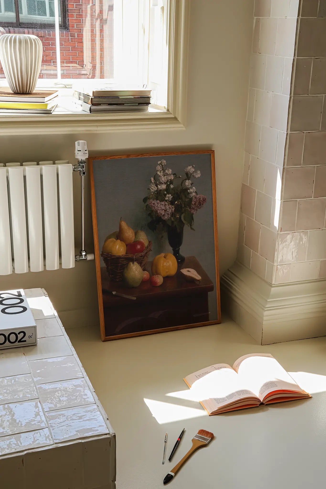 Henri Fantin-Latour - Still Life with Flowers and Fruit #54 a beautiful painting reproduction printed by GalleryInk.Art, a store providing still life wall art prints