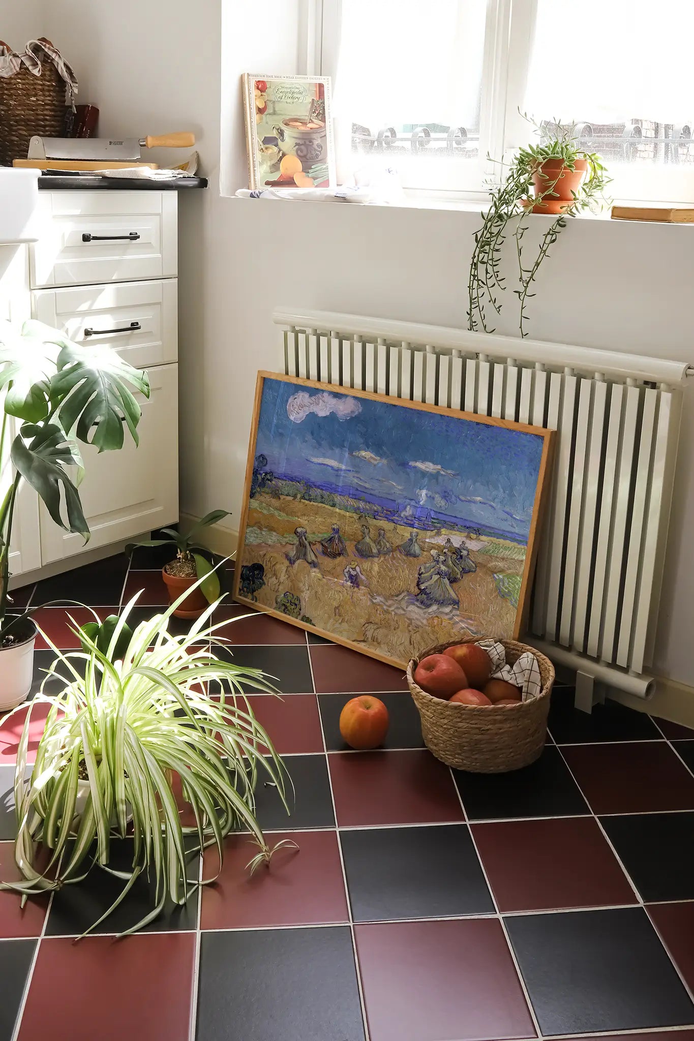 Vincent van Gogh - Wheat Fields with Reaper, Auvers #82 vintage print by GalleryInk.Art