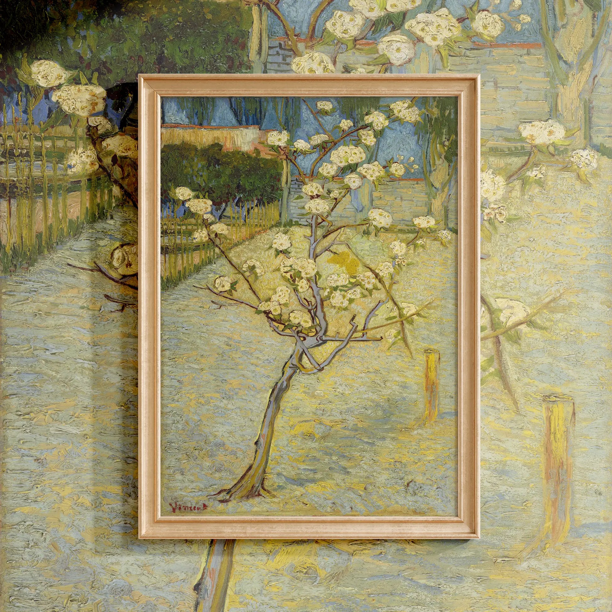 Vincent Van Gogh - Small pear tree in blossom #165 a beautiful painting reproduction by GalleryInk.Art