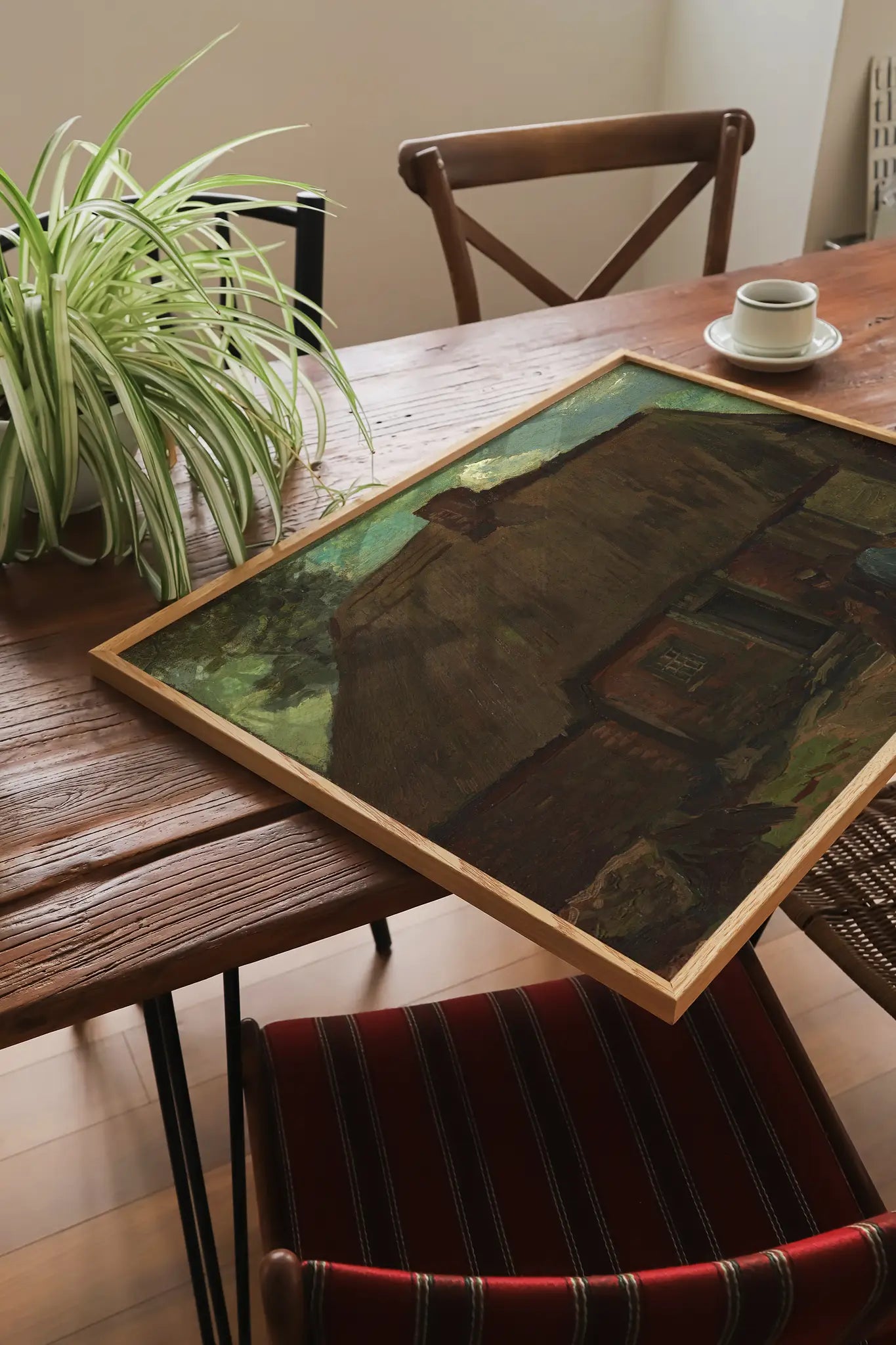 Vincent van Gogh - Cottage with Peasant Woman Digging #210 a beautiful painting reproduction printed by GalleryInk.Art