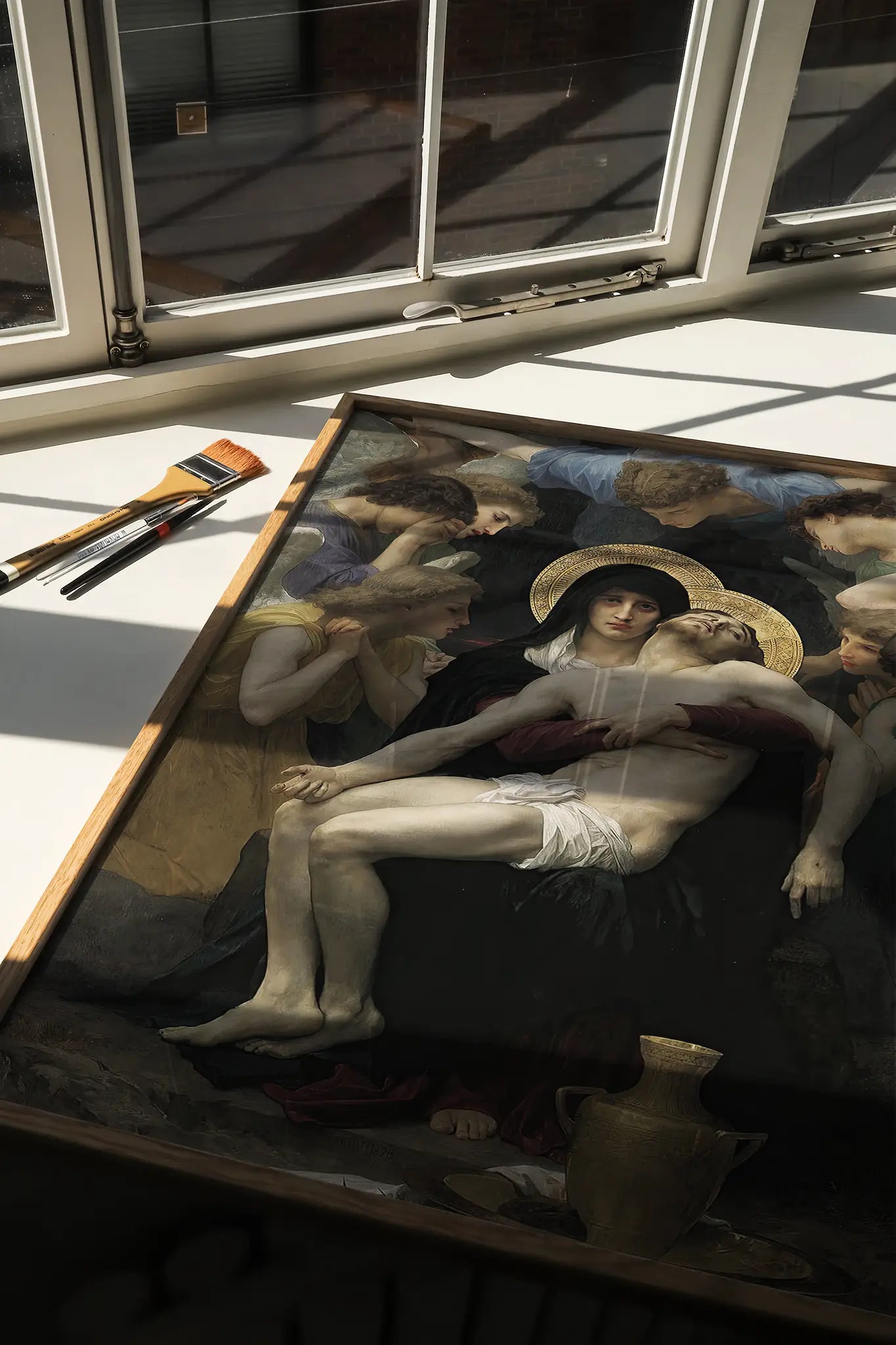 William Bouguereau - Pieta #1 a beautiful painting reproduction printed by GalleryInk.Art, a store providing religious wall art prints