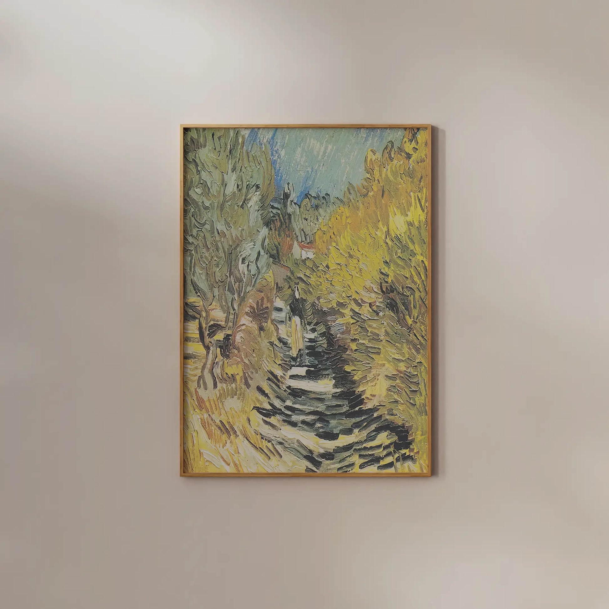 Vincent Van Gogh - A Road at St Remy #215 a beautiful painting reproduction by GalleryInk.Art