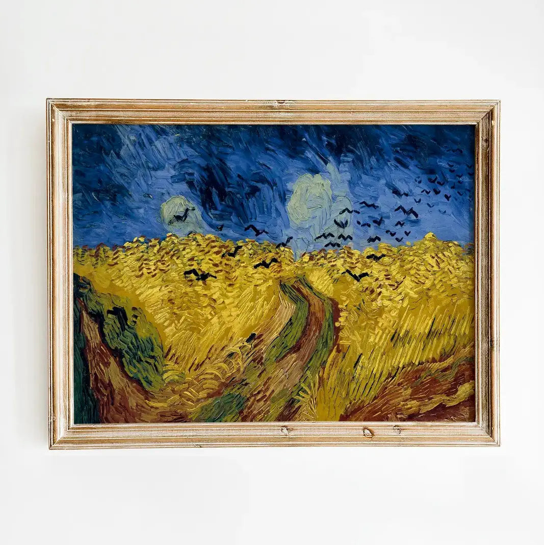 Vincent van Gogh - Wheatfield with Crows #120 vintage print by GalleryInk.Art