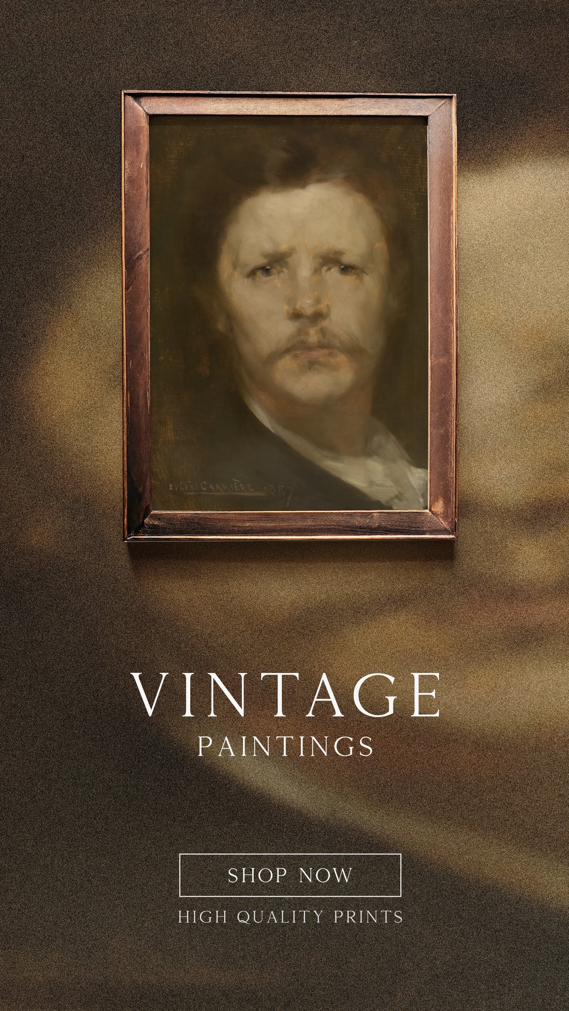 Eugene Carriere - Self-portrait #1 carriere a beautiful painting reproduction by GalleryInk.Art