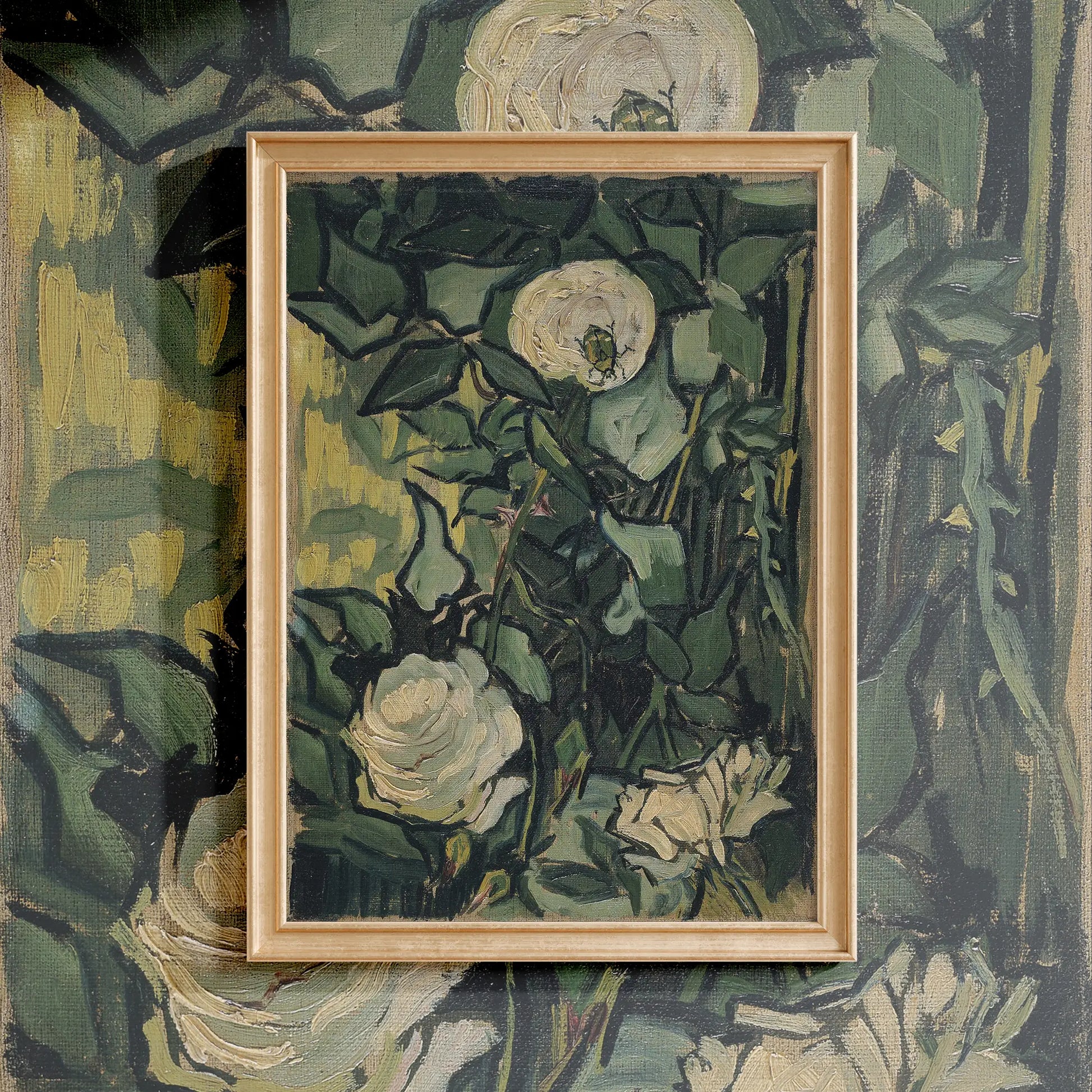 Vincent Van Gogh - Roses #205 a beautiful painting reproduction by GalleryInk.Art