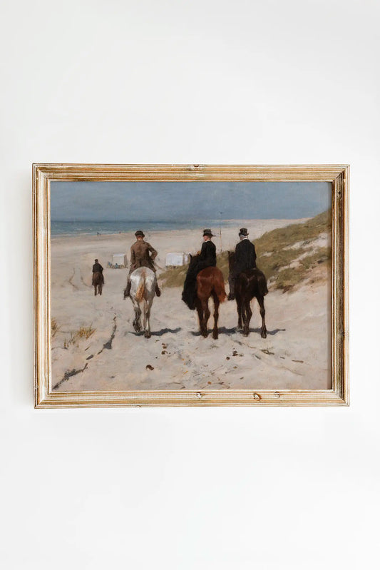 Anton Mauve - Morning Ride Along The Beach #24 a beautiful seascape painting reproduction printed by GalleryInk.Art