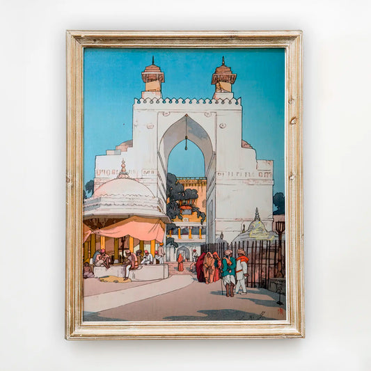 Hiroshi Yoshida - High Gate In Ajmer Rajasthan #94 a beautiful painting reproduction by GalleryInk.Art