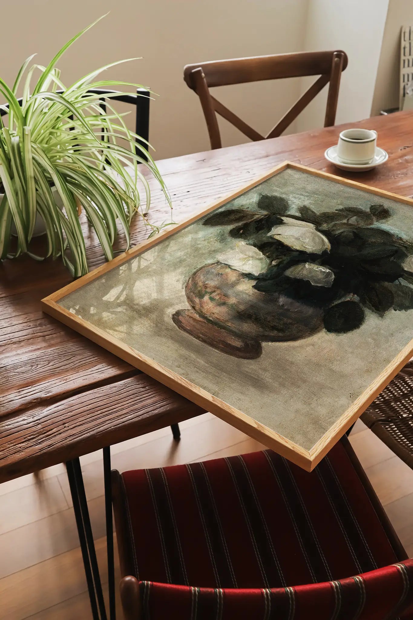 Tadeusz Makowski - Białe róże #29 a beautiful painting reproduction printed by GalleryInk.Art, a store providing still life wall art prints