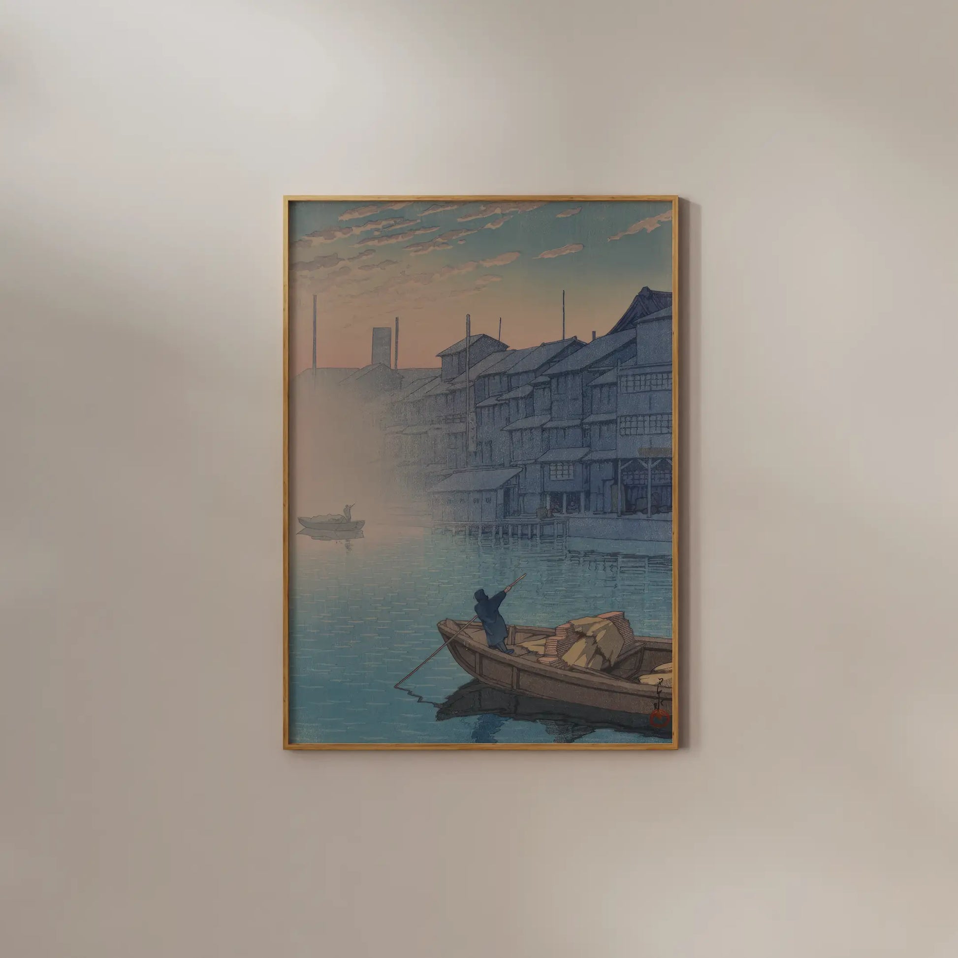 Hasui Kawase - Dotonbori in Osaka #25 a beautiful painting reproduction by GalleryInk.Art
