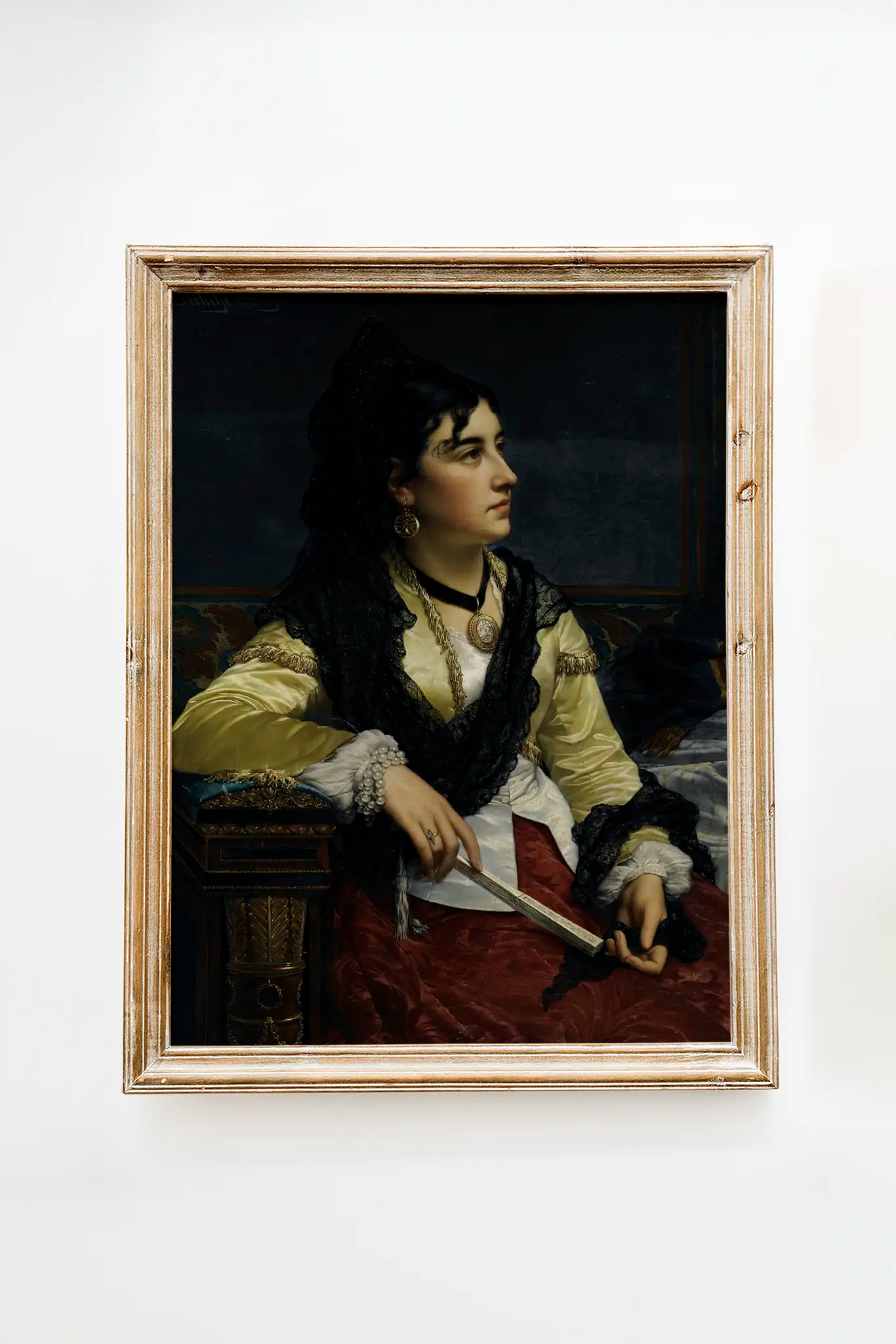 Jan Frederik Pieter Portielje - Girl with Mantilla #120 poster print
