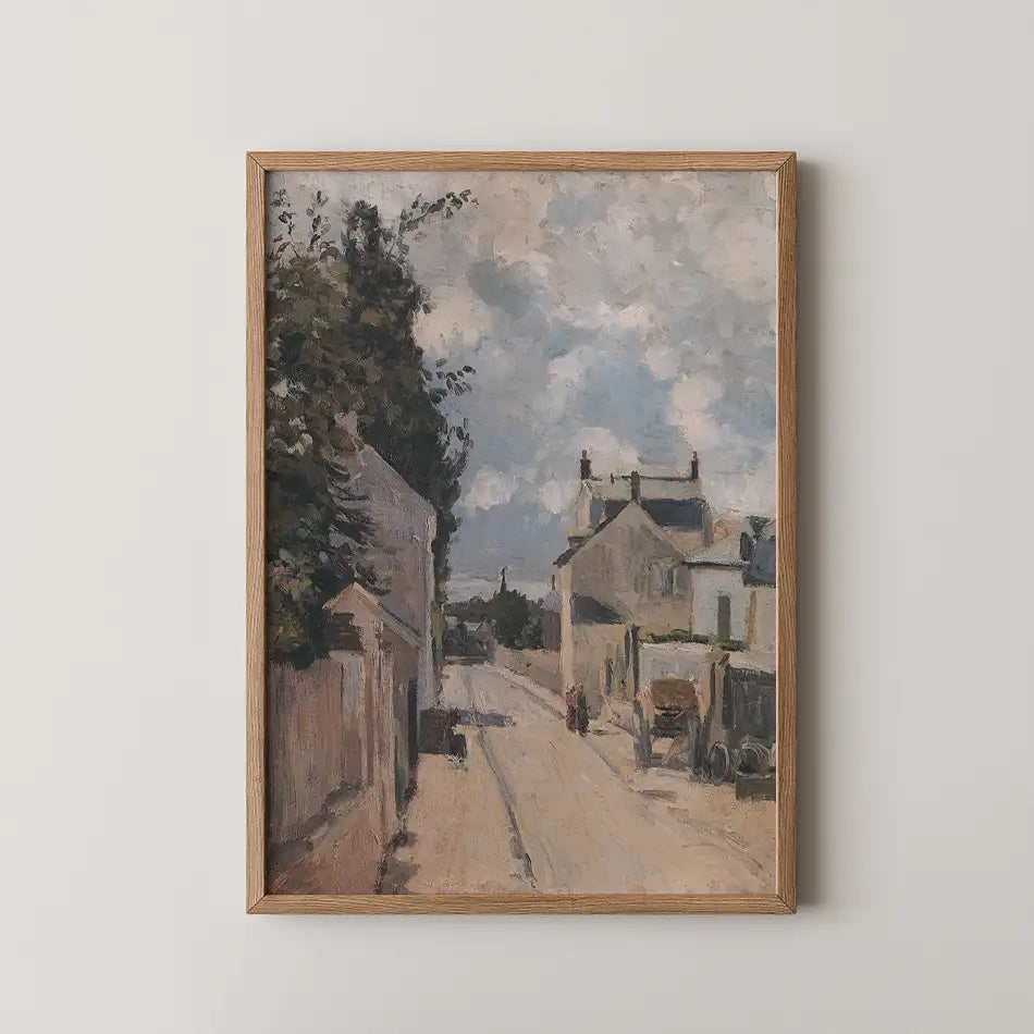 Rue de L'Hermitage Pontoise by Camille Pissarro - Fine Art Print