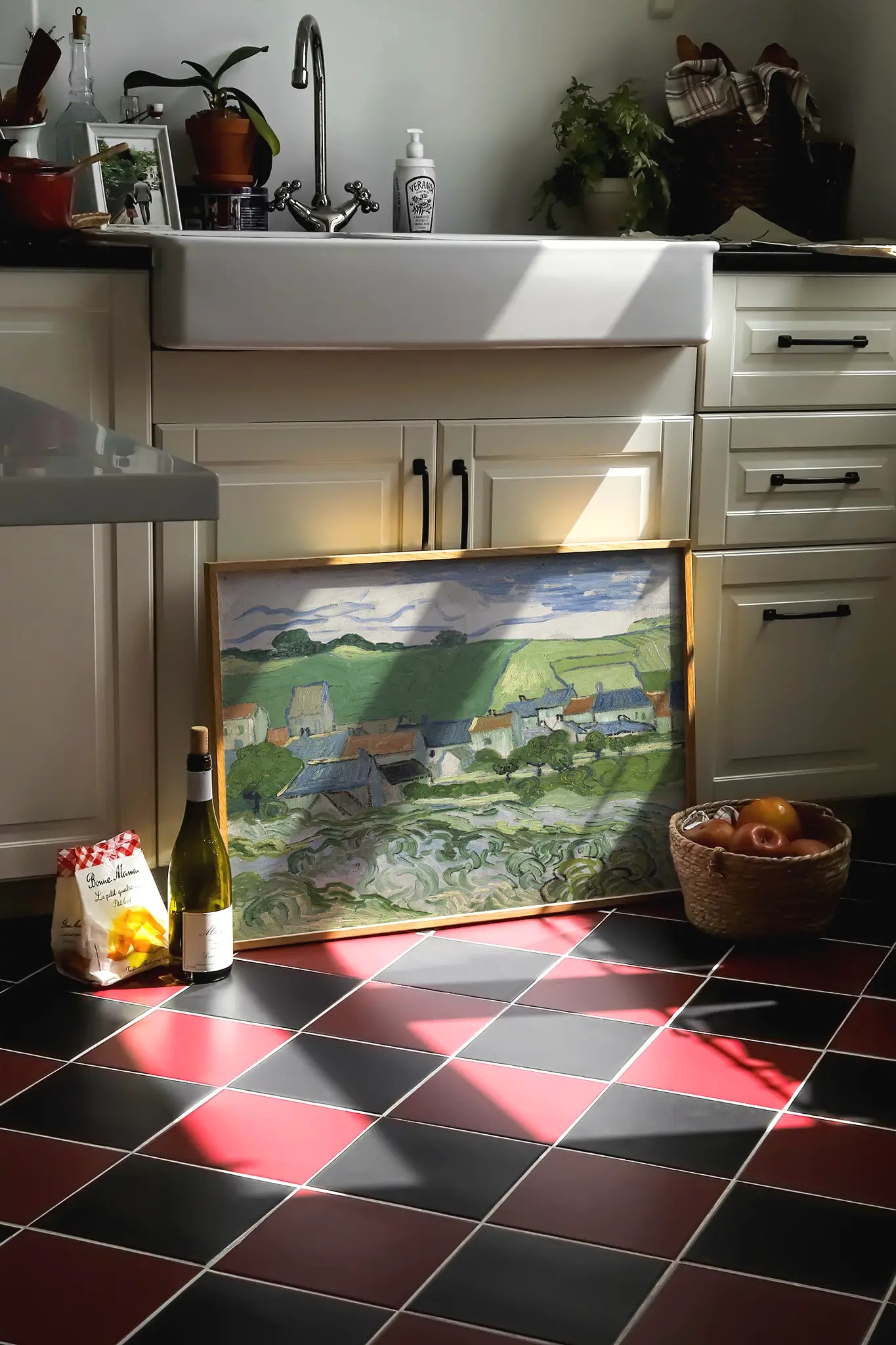 Vincent van Gogh - View of Auvers #176 vintage print by GalleryInk.Art