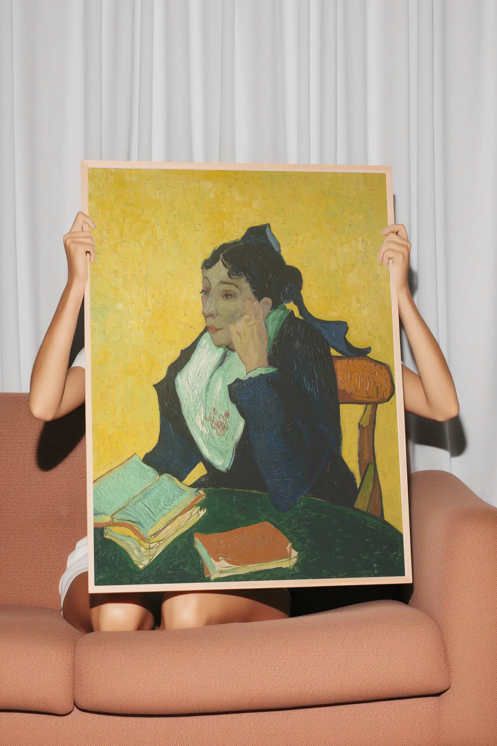 Vincent Van Gogh - L’Arlésienne; Madame Joseph-Michel Ginoux #103 a beautiful painting reproduction by GalleryInk.Art