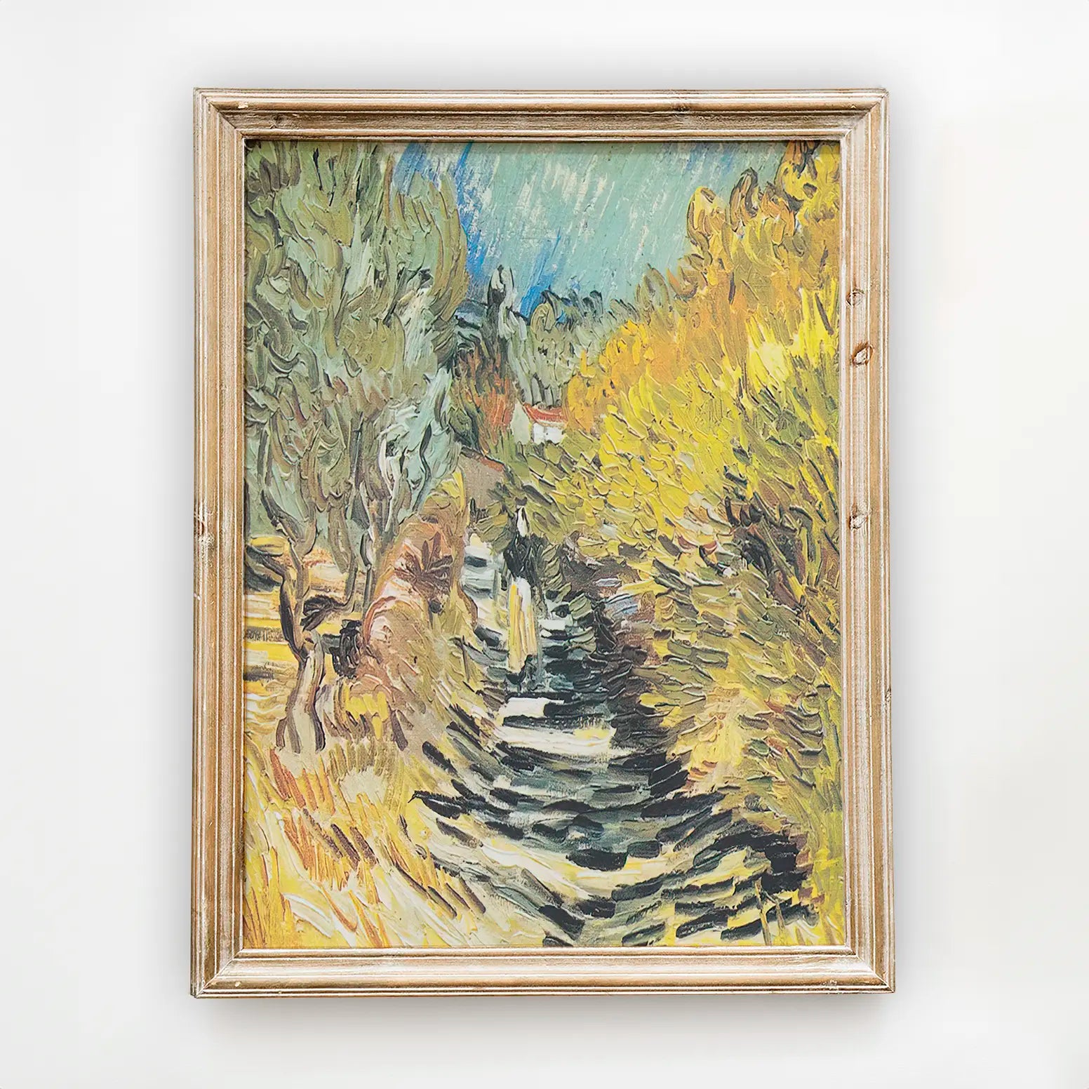 Vincent Van Gogh - A Road at St Remy #215 a beautiful painting reproduction by GalleryInk.Art
