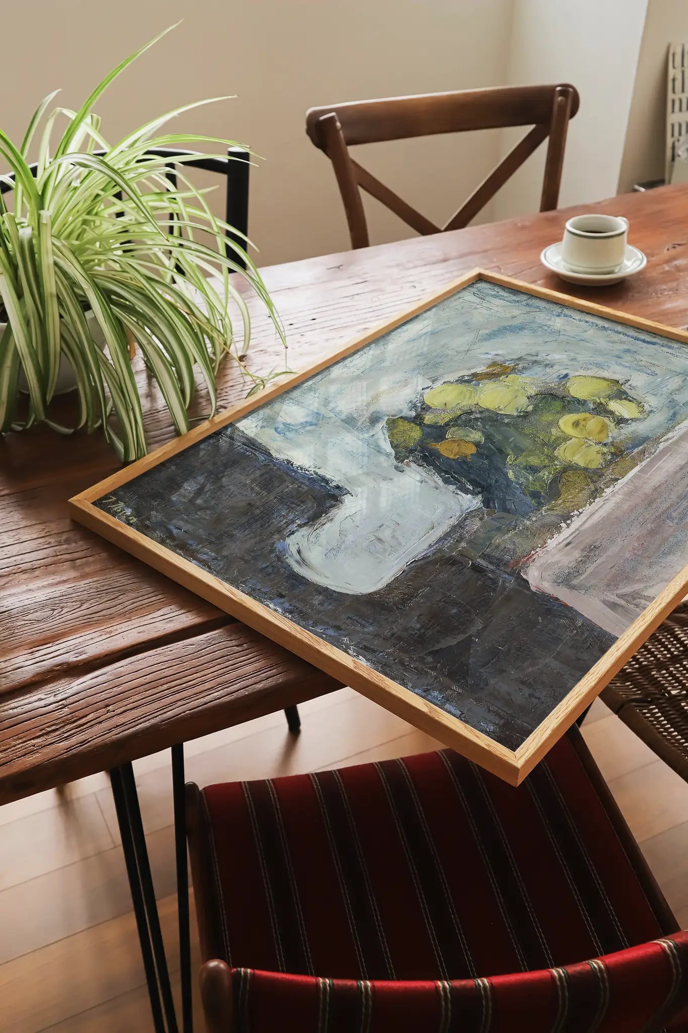 Immanuel Ibsen - Opstilling med gule blomster #6 a beautiful painting reproduction printed by GalleryInk.Art, a store providing still life wall art prints
