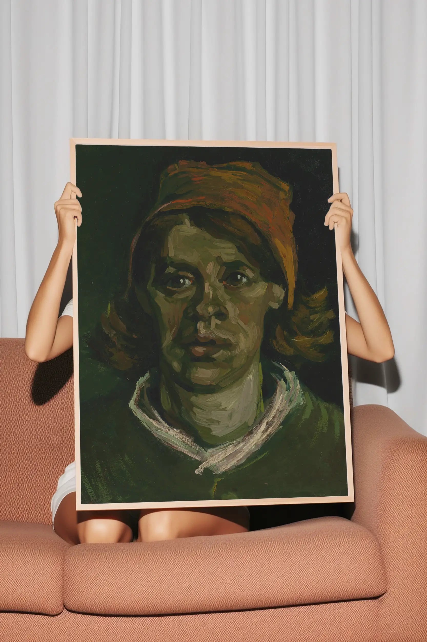 Vincent Van Gogh - Head of a woman #178 a beautiful painting reproduction by GalleryInk.Art