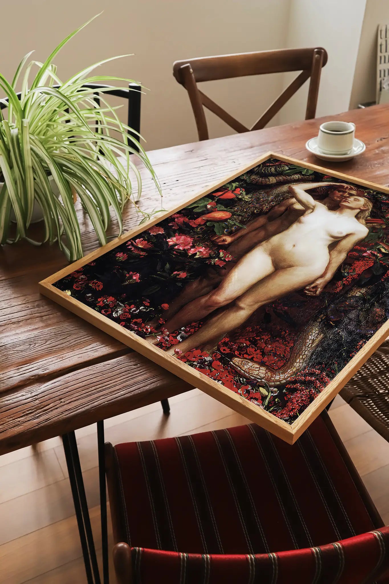 Byam Shaw - The Woman, The Man And The Serpent #15 a beautiful painting reproduction printed by GalleryInk.Art, a store providing religious wall art prints