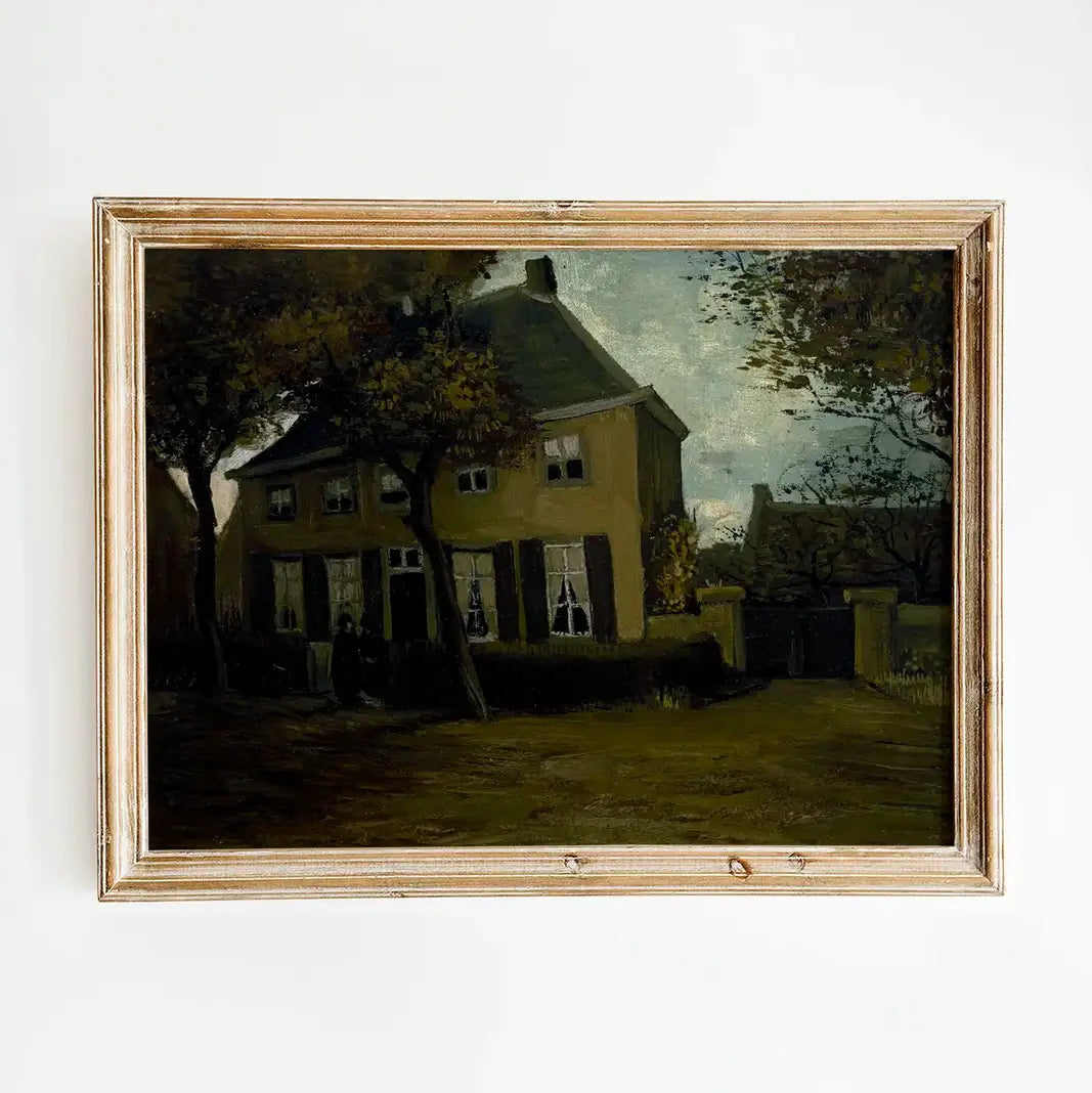 Vincent van Gogh - The vicarage at Nuenen #170 vintage print by GalleryInk.Art