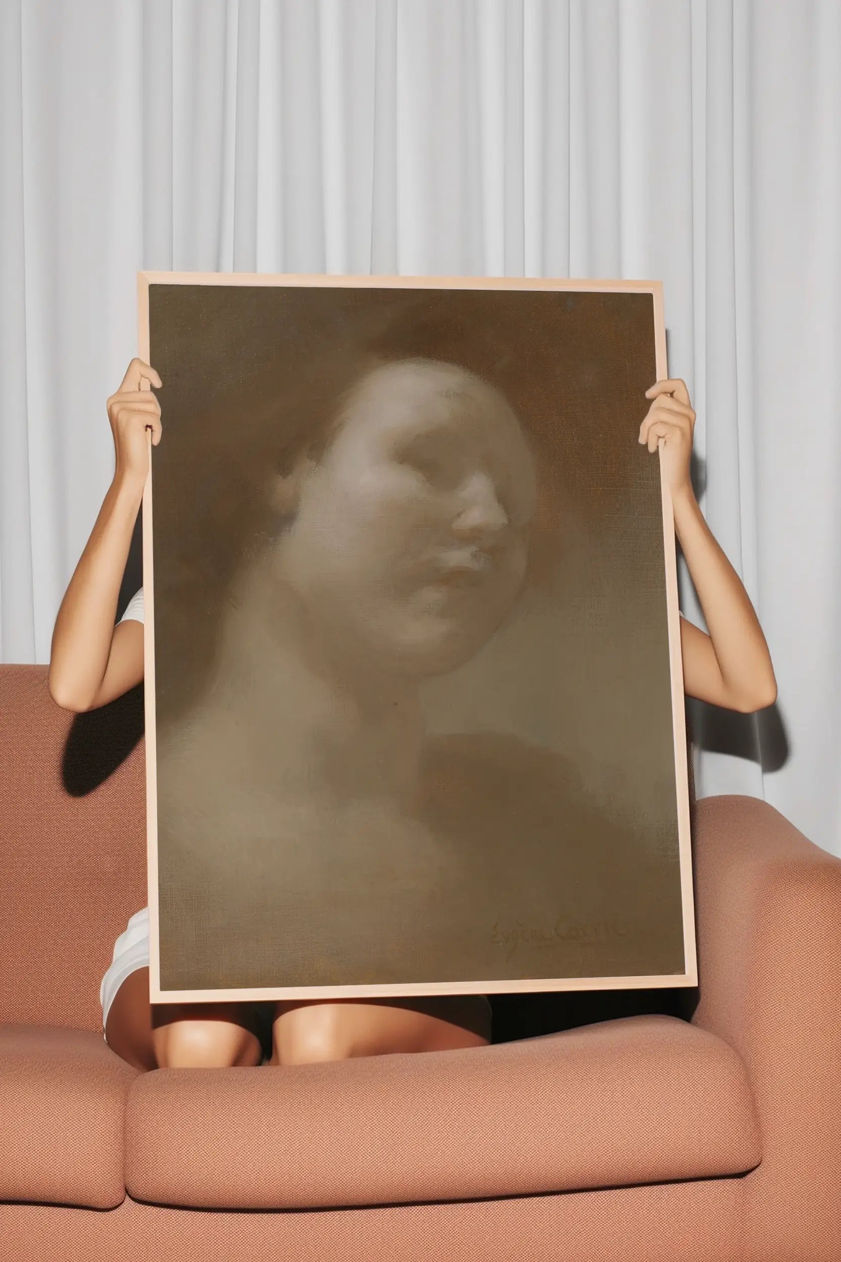 Eugene Carriere - Portrait of a Girl #32 carriere a beautiful painting reproduction by GalleryInk.Art