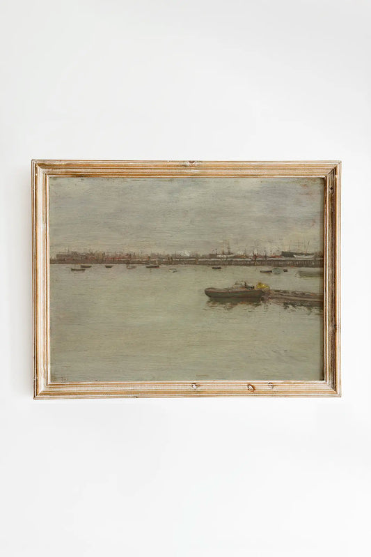 William Chase - Gray Day on the Bay #53 a beautiful seascape painting reproduction printed by GalleryInk.Art