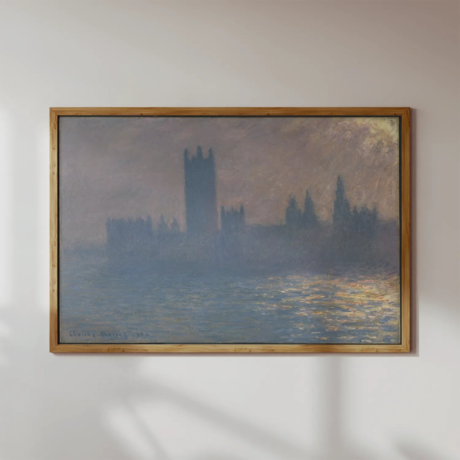 Claude Monet - Houses of Parliament, Sunlight Effect #31 a beautiful painting reproduction by GalleryInk.Art