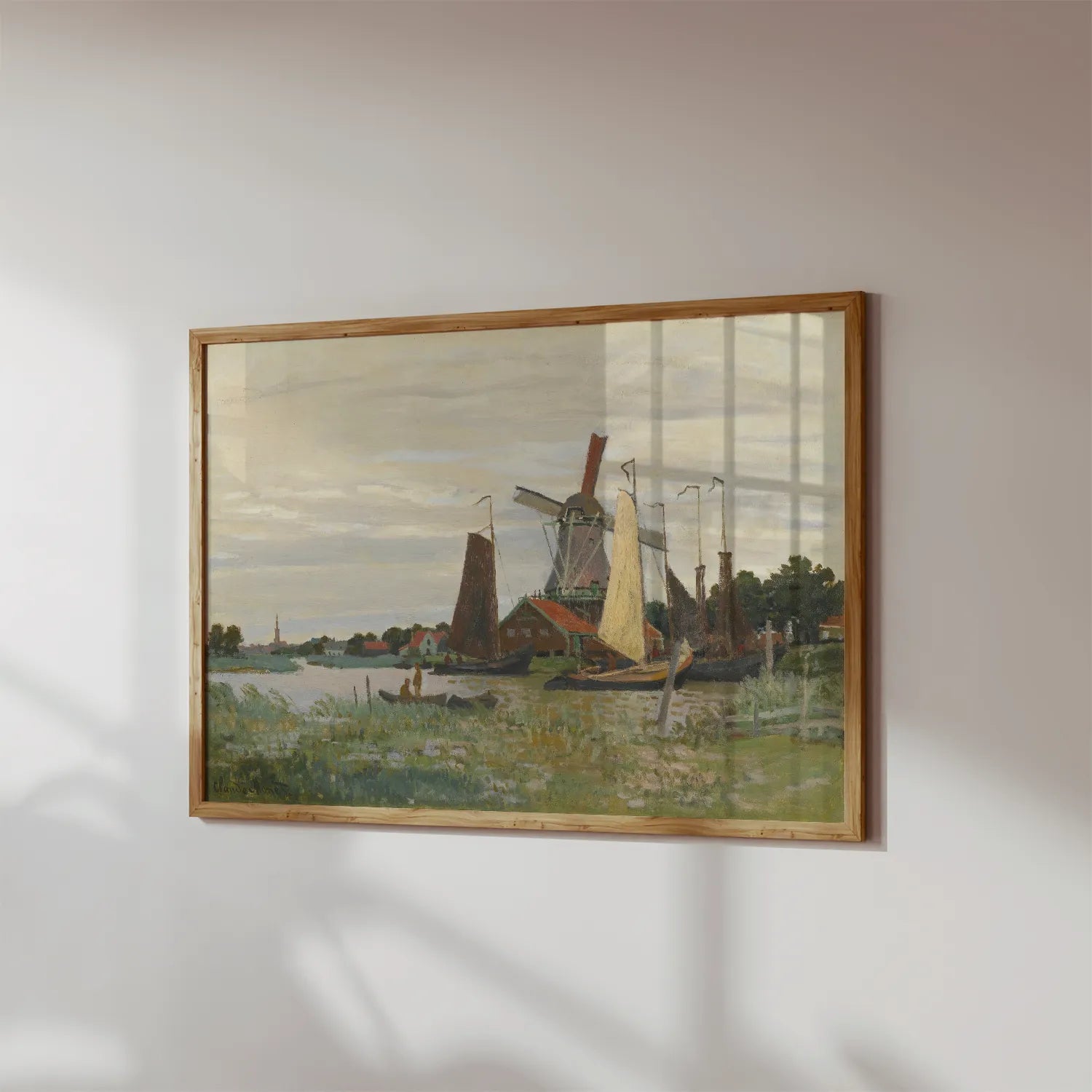 Claude Monet - Un Moulin À Zaandam #102 a beautiful painting reproduction by GalleryInk.Art